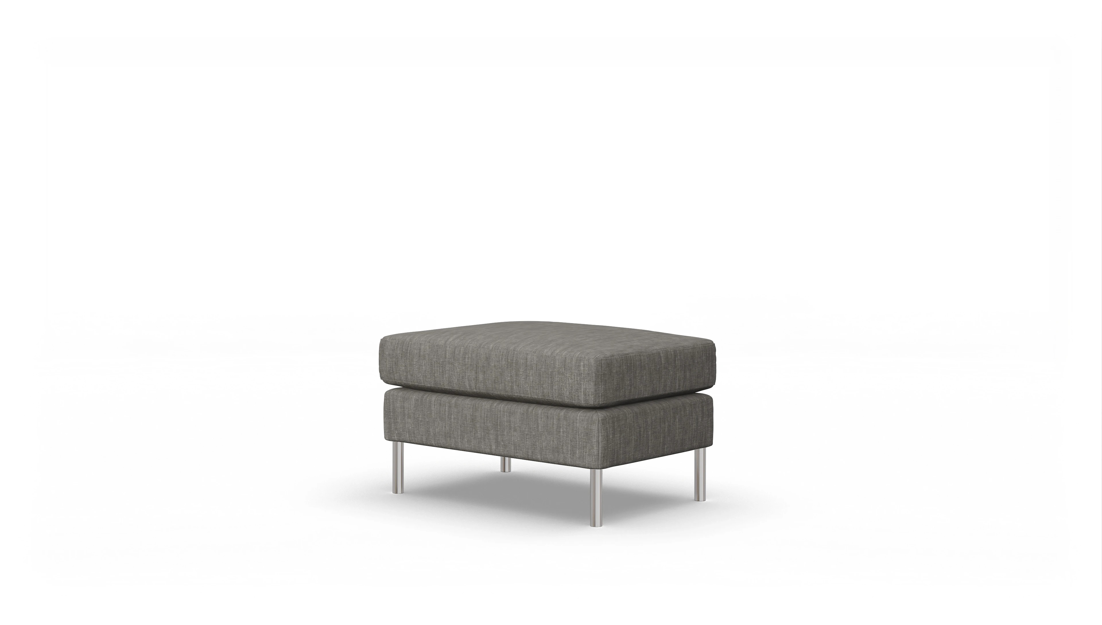 Ansicht des Produktes Silea Hocker in Stoff grau