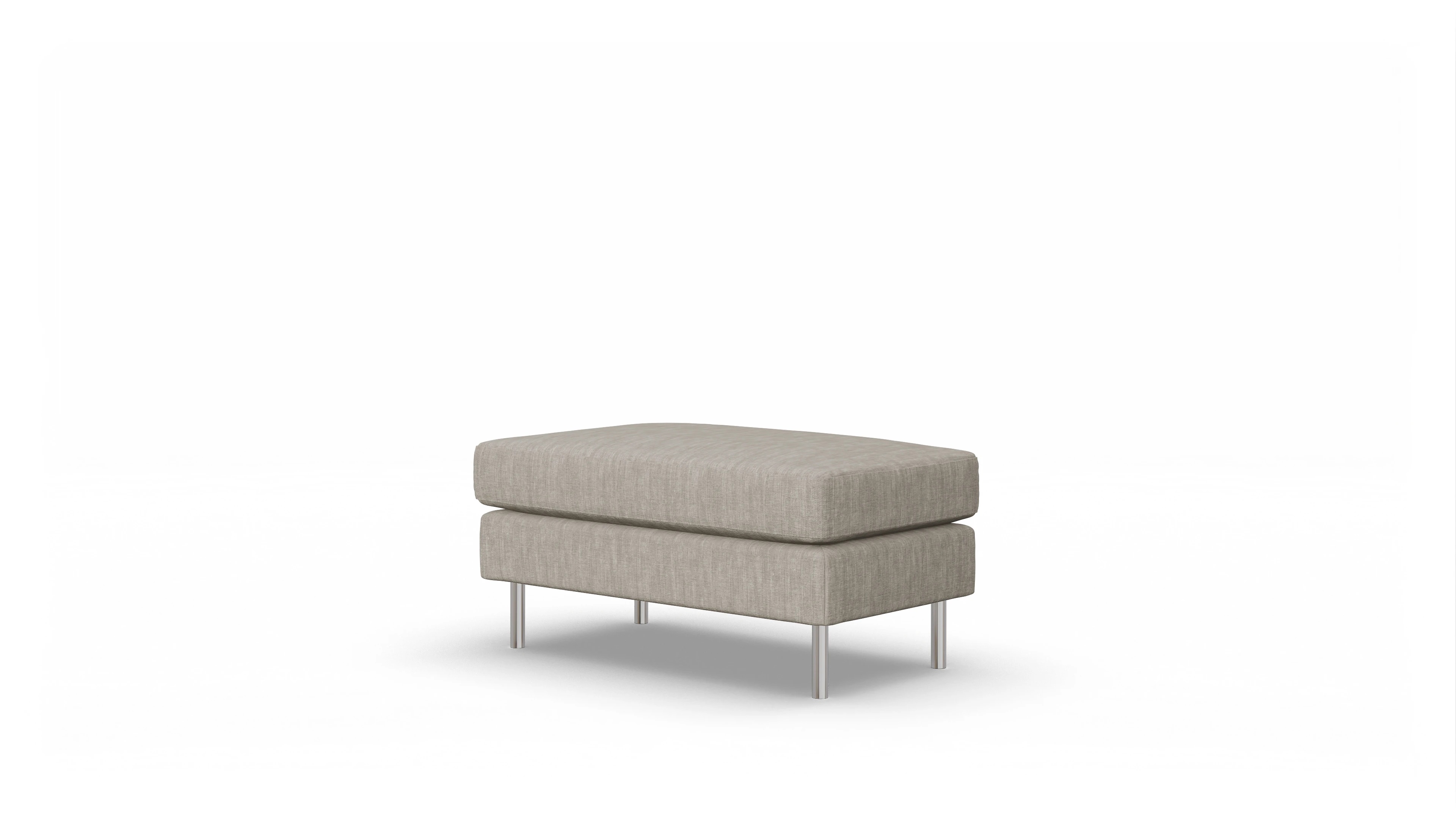 Ansicht des Produktes Silea Hocker in Stoff beige