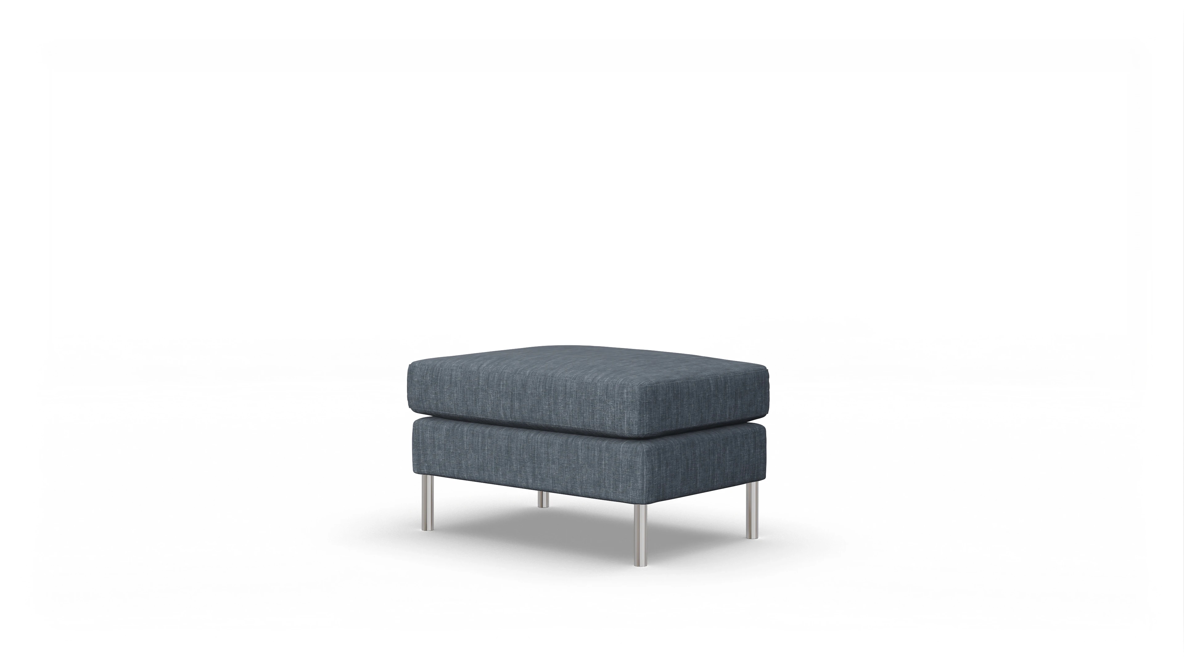 Ansicht des Produktes Silea Hocker in Stoff grau