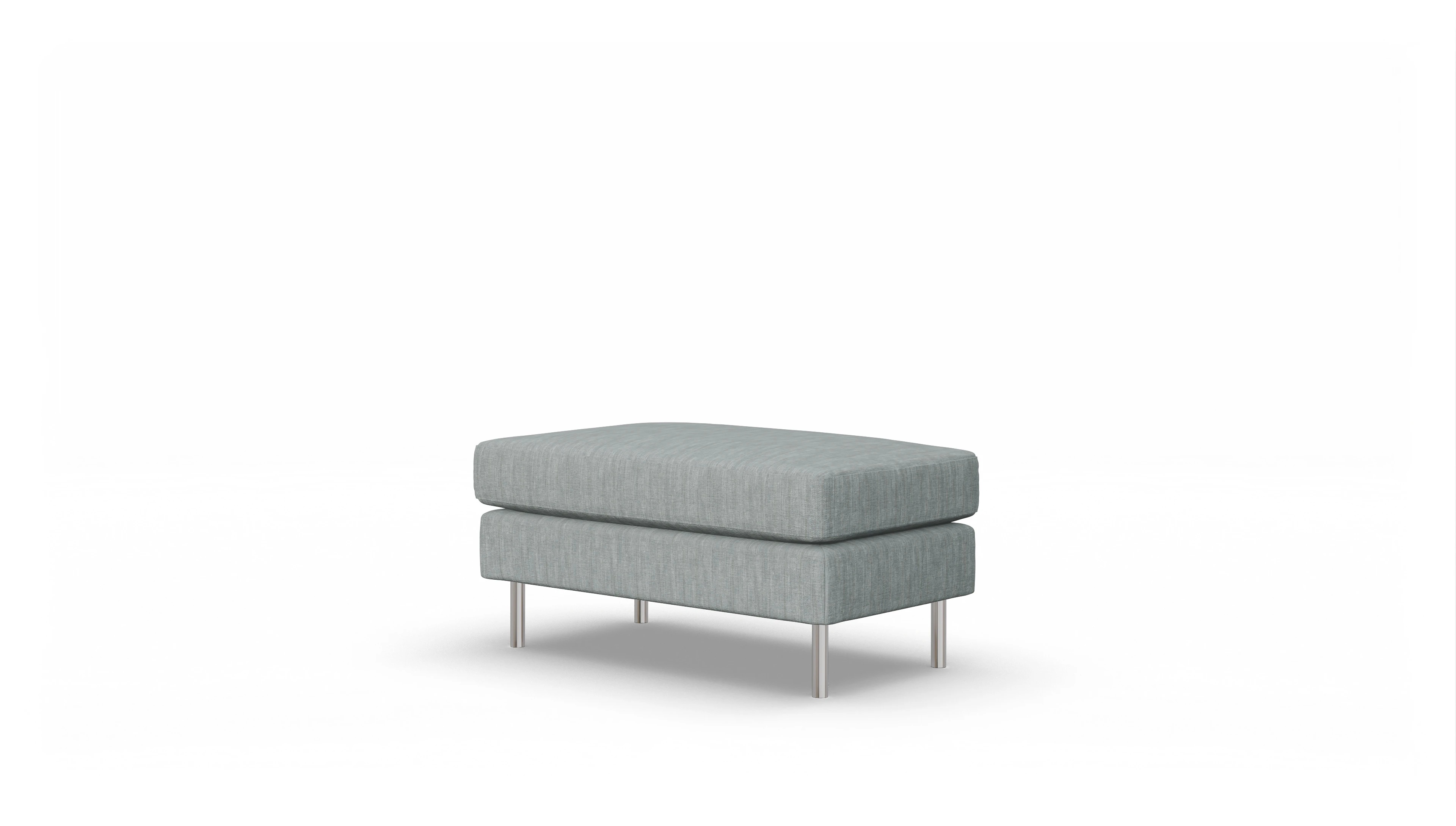 Ansicht des Produktes Silea Hocker in Stoff blau