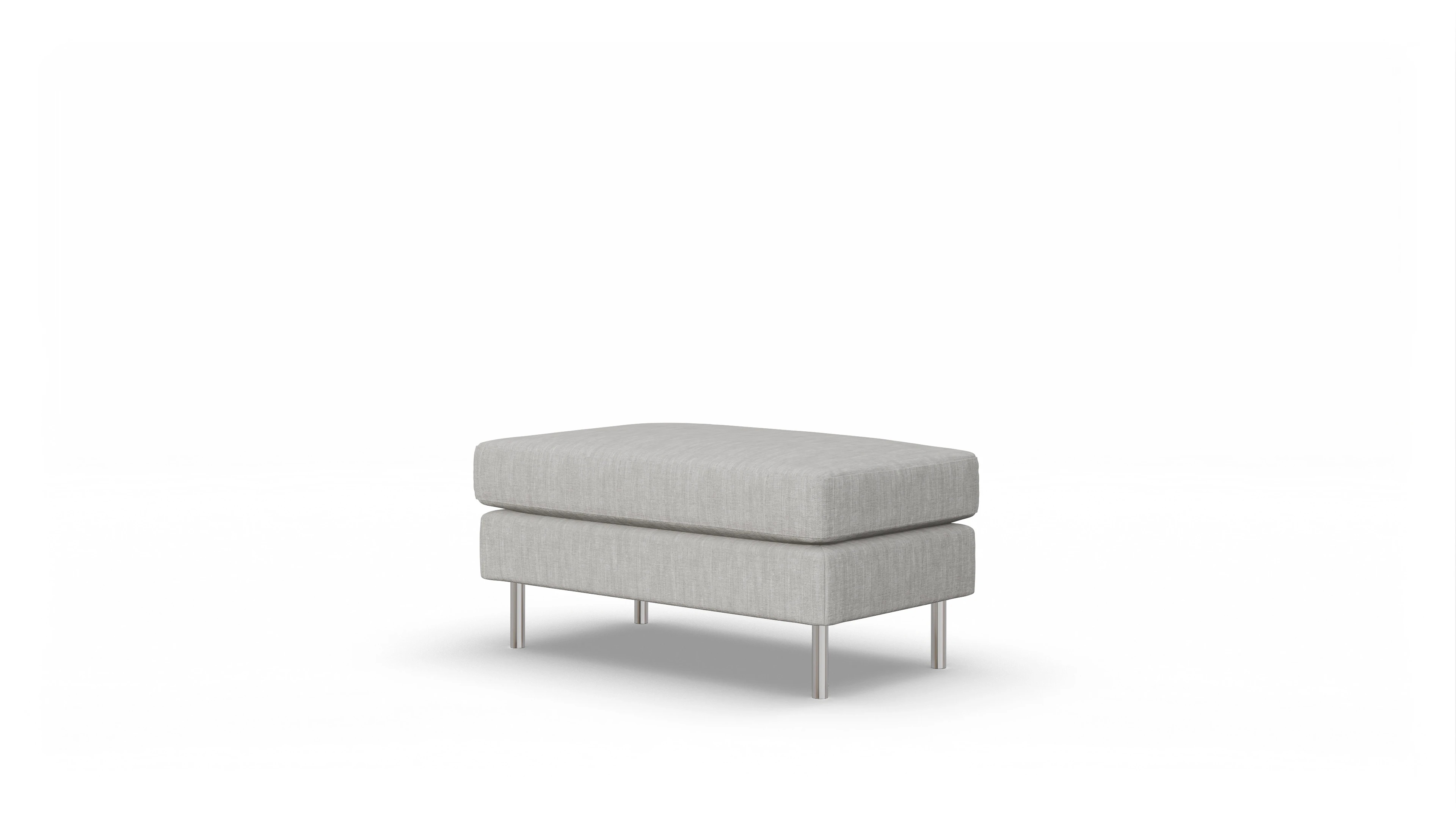 Design-Hocker Silea Ansicht des Produktes Silea Hocker in Stoff beige