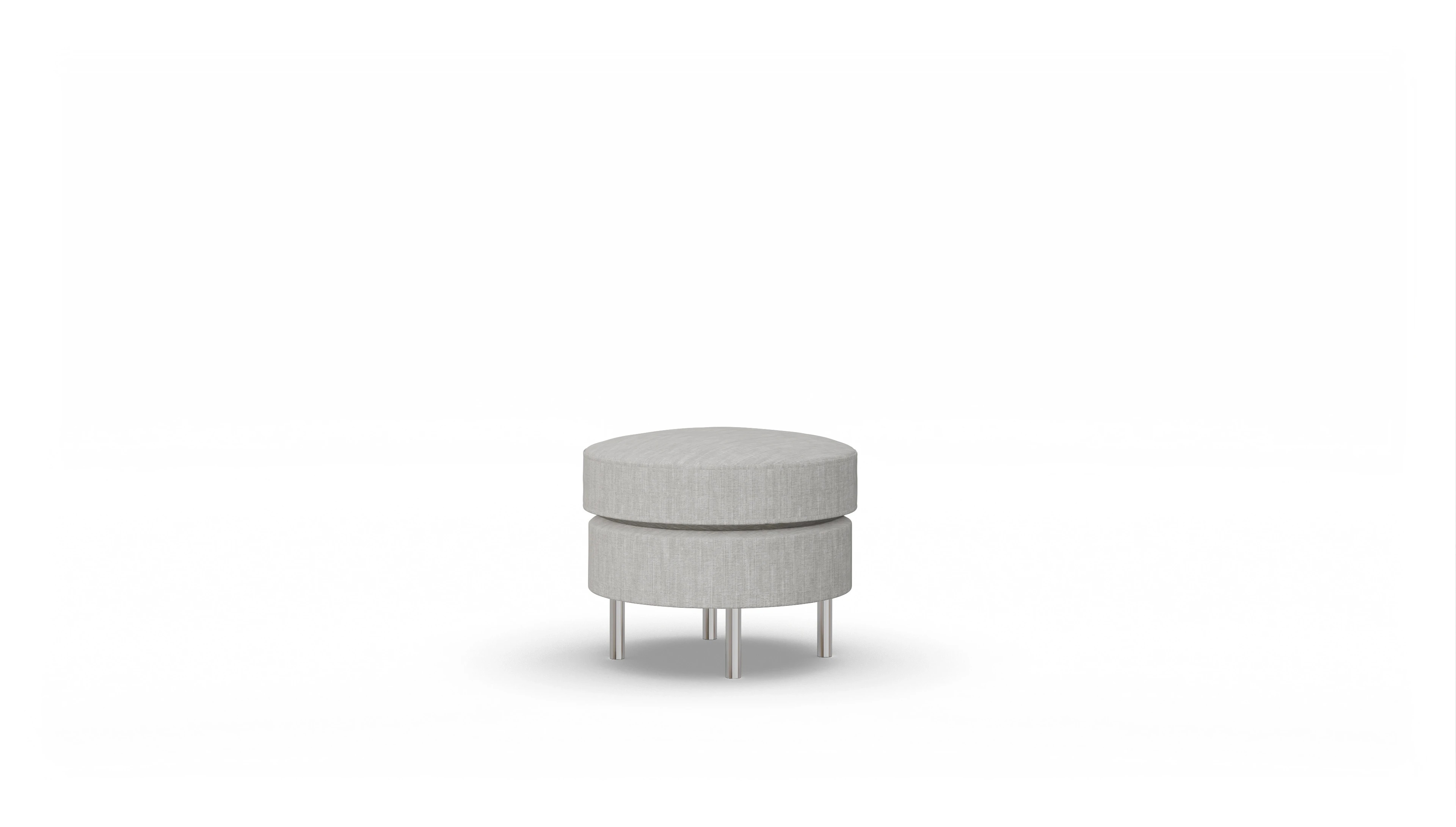 Ansicht des Produktes Silea Hocker in Stoff beige