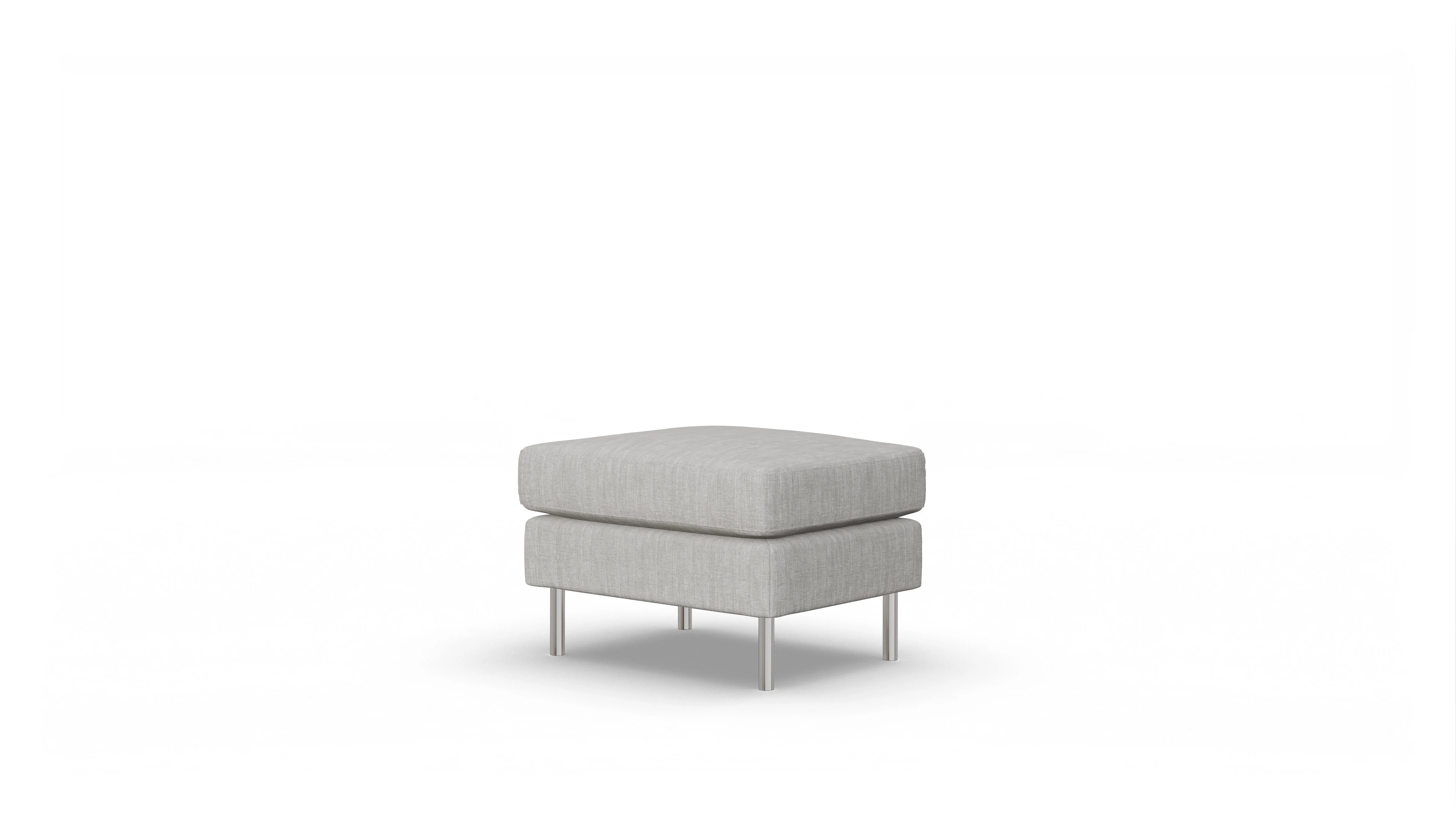 Ansicht des Produktes Silea Hocker in Stoff beige