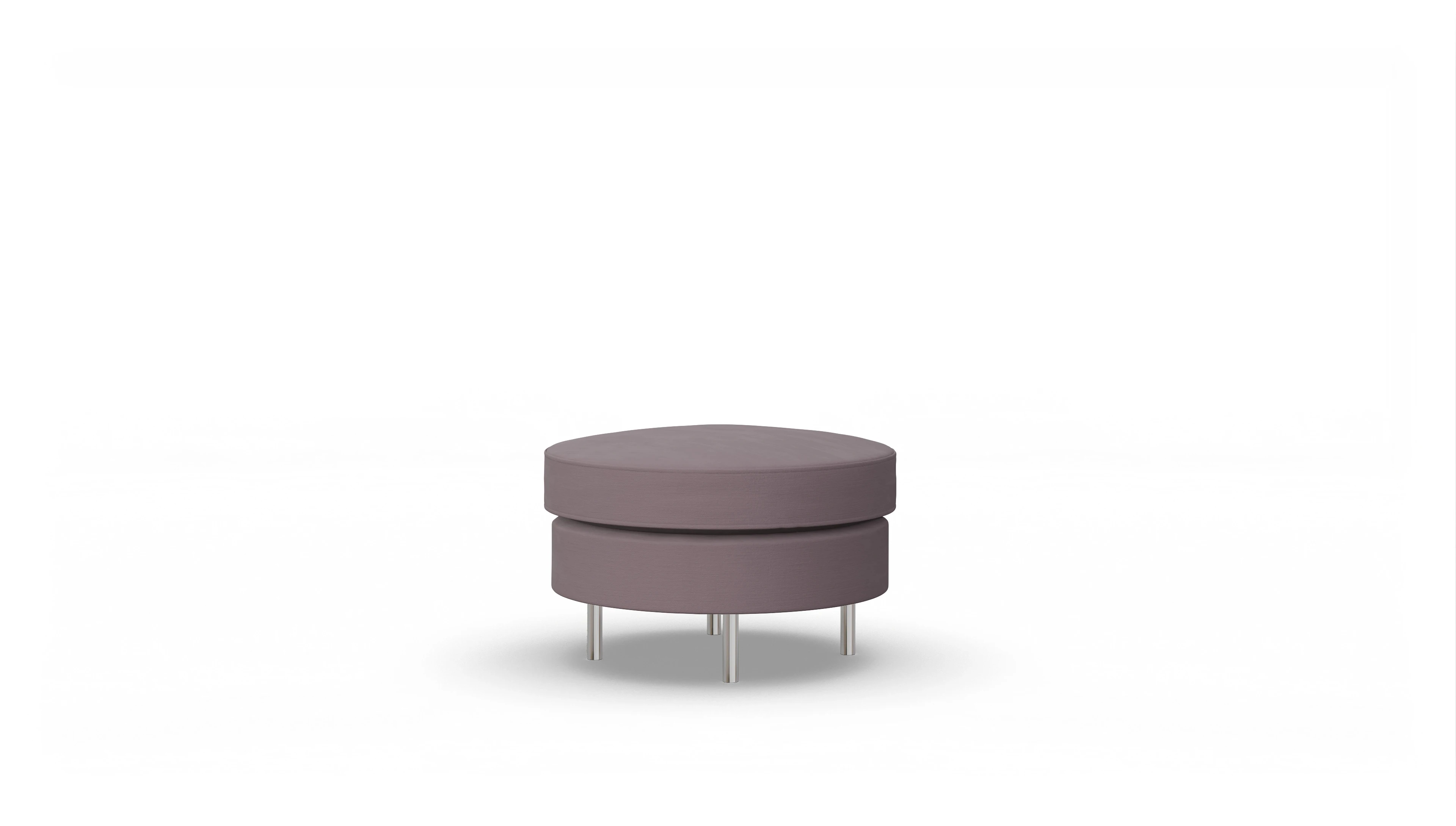 Ansicht des Produktes Silea Hocker in Stoff braun