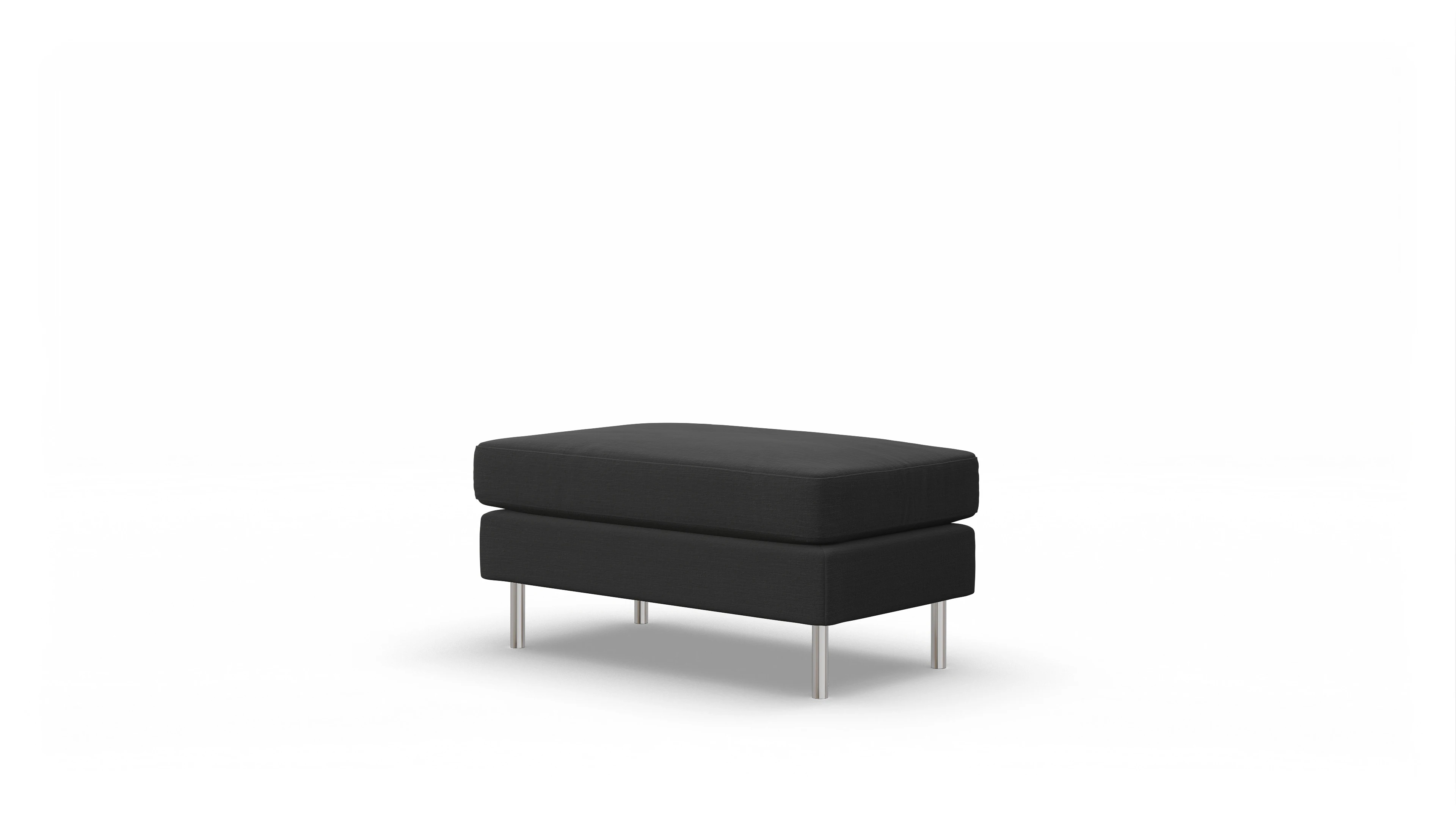 Design-Hocker Silea Ansicht des Produktes Silea Hocker in Stoff schwarz