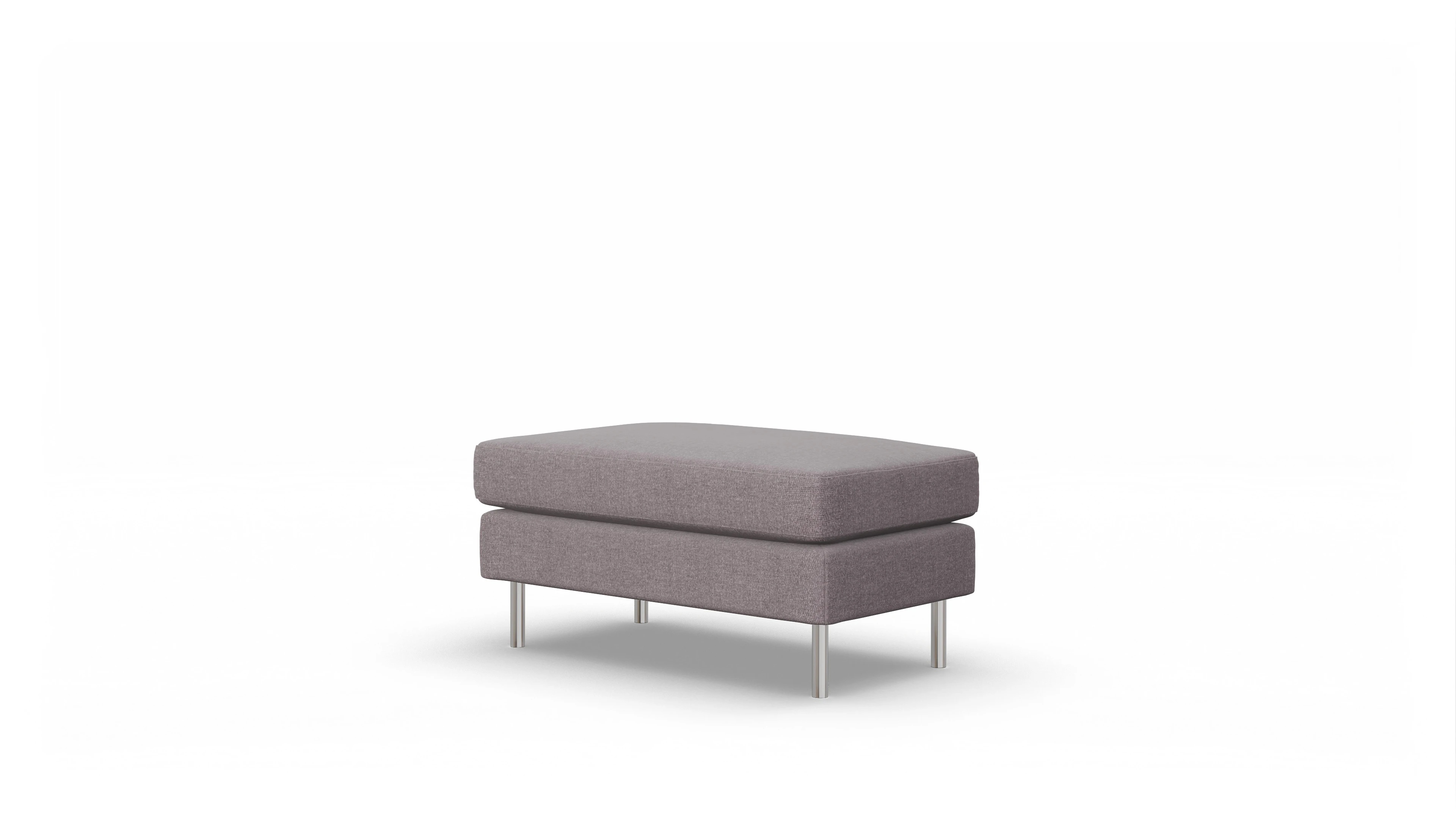 Ansicht des Produktes Silea Hocker in Stoff rot