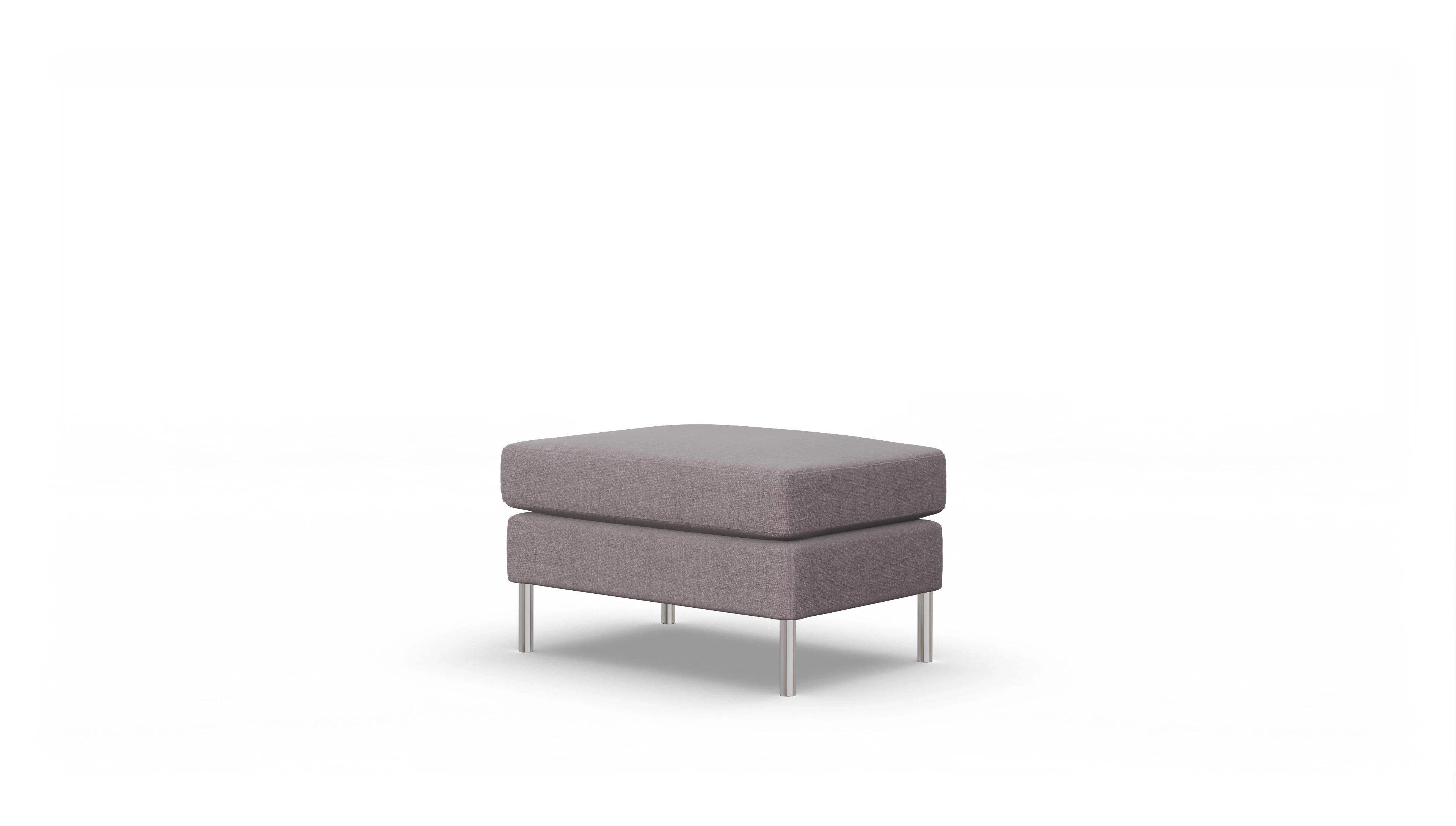 Ansicht des Produktes Silea Hocker in Stoff rot