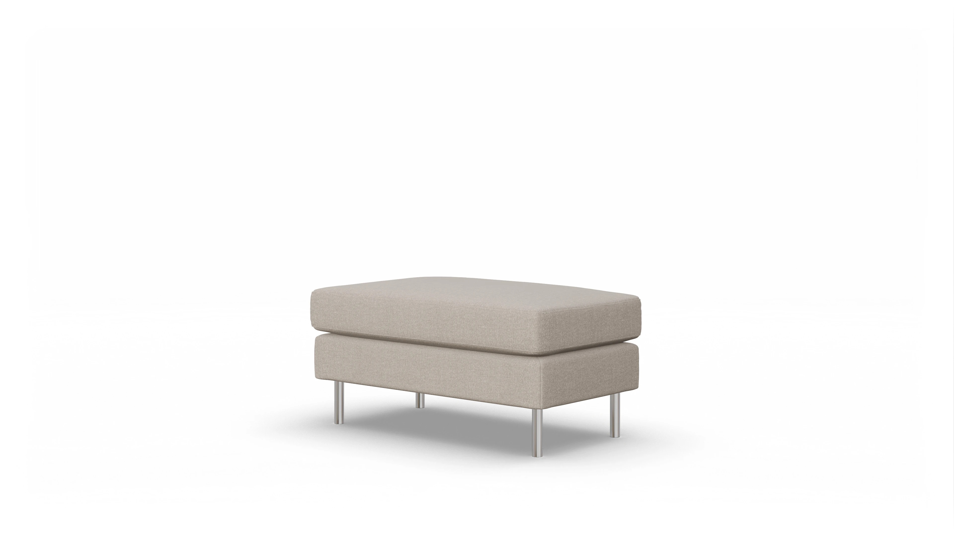 Ansicht des Produktes Silea Hocker in Stoff beige