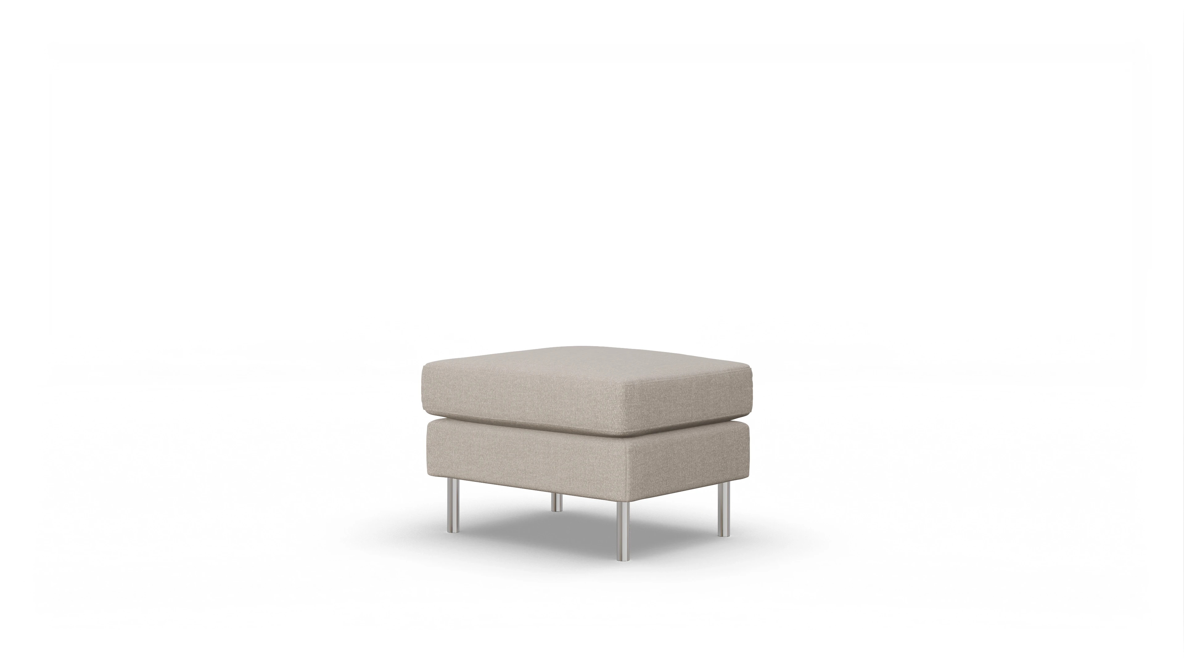 Ansicht des Produktes Silea Hocker in Stoff beige