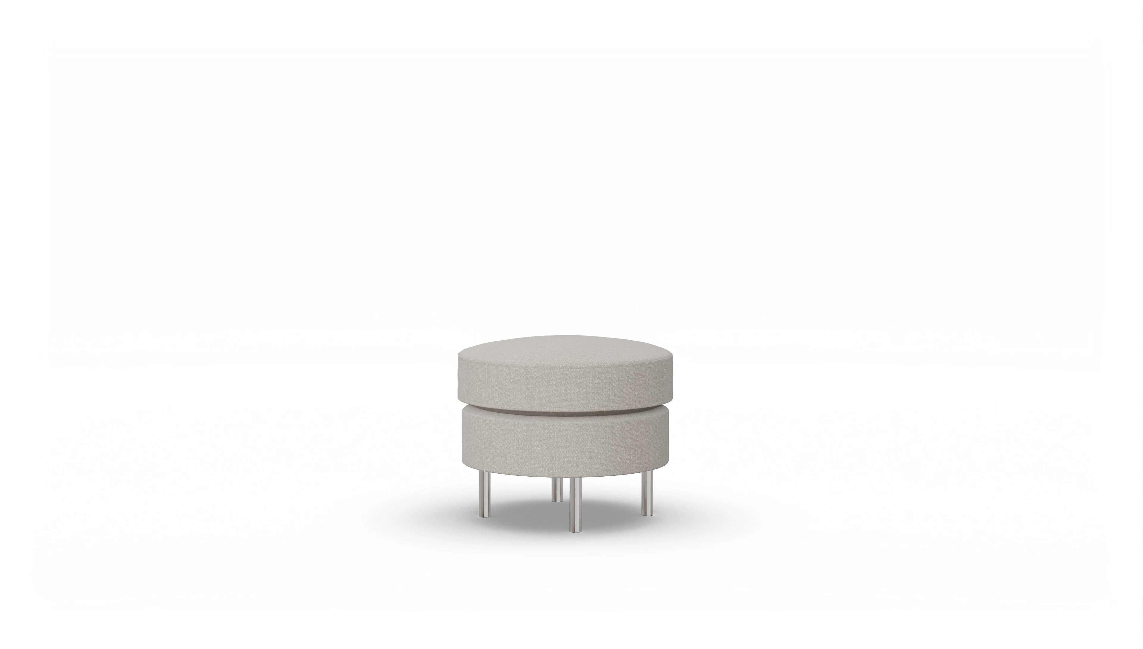 Ansicht des Produktes Silea Hocker in Stoff beige