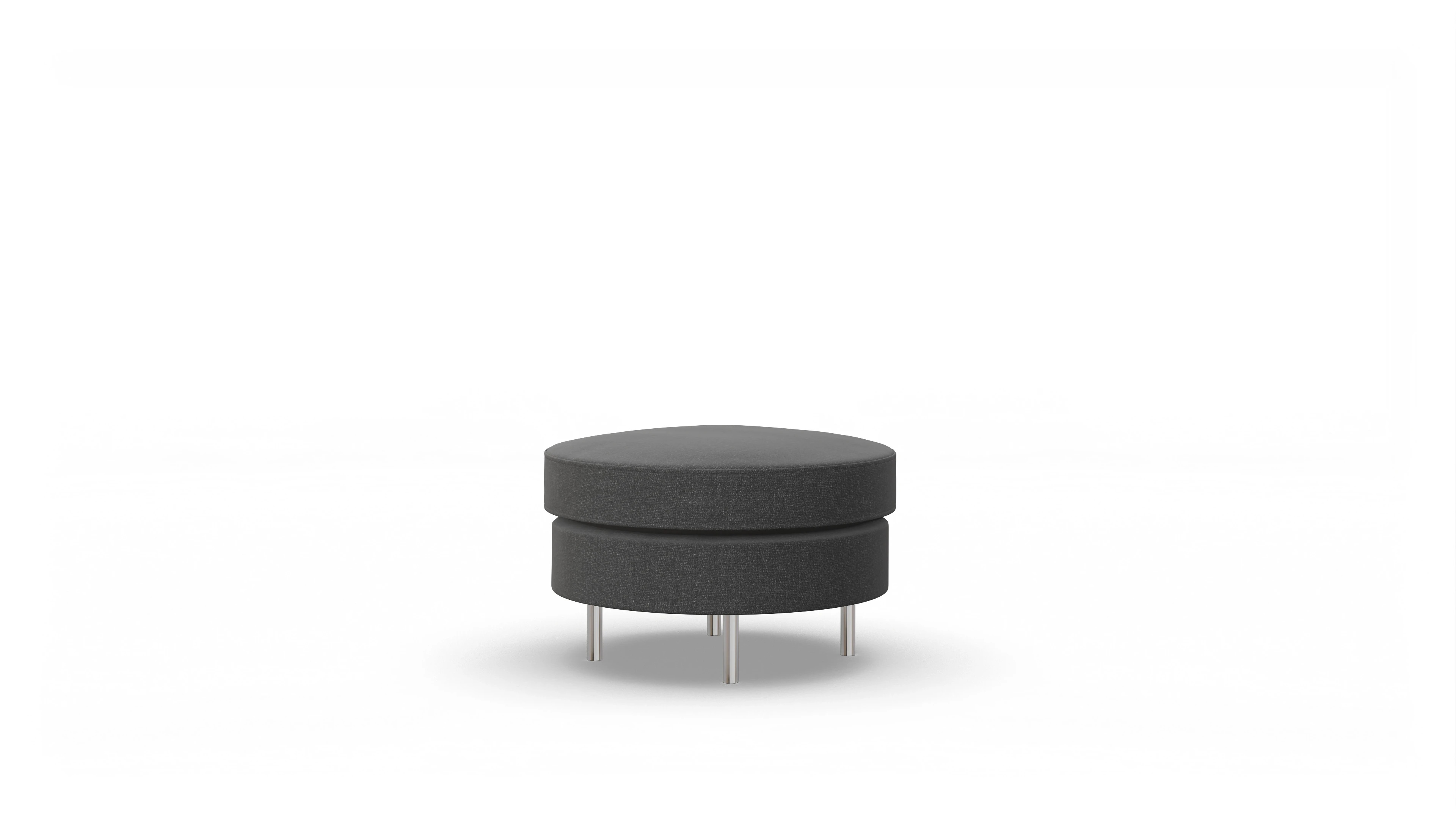Ansicht des Produktes Silea Hocker in Stoff grau