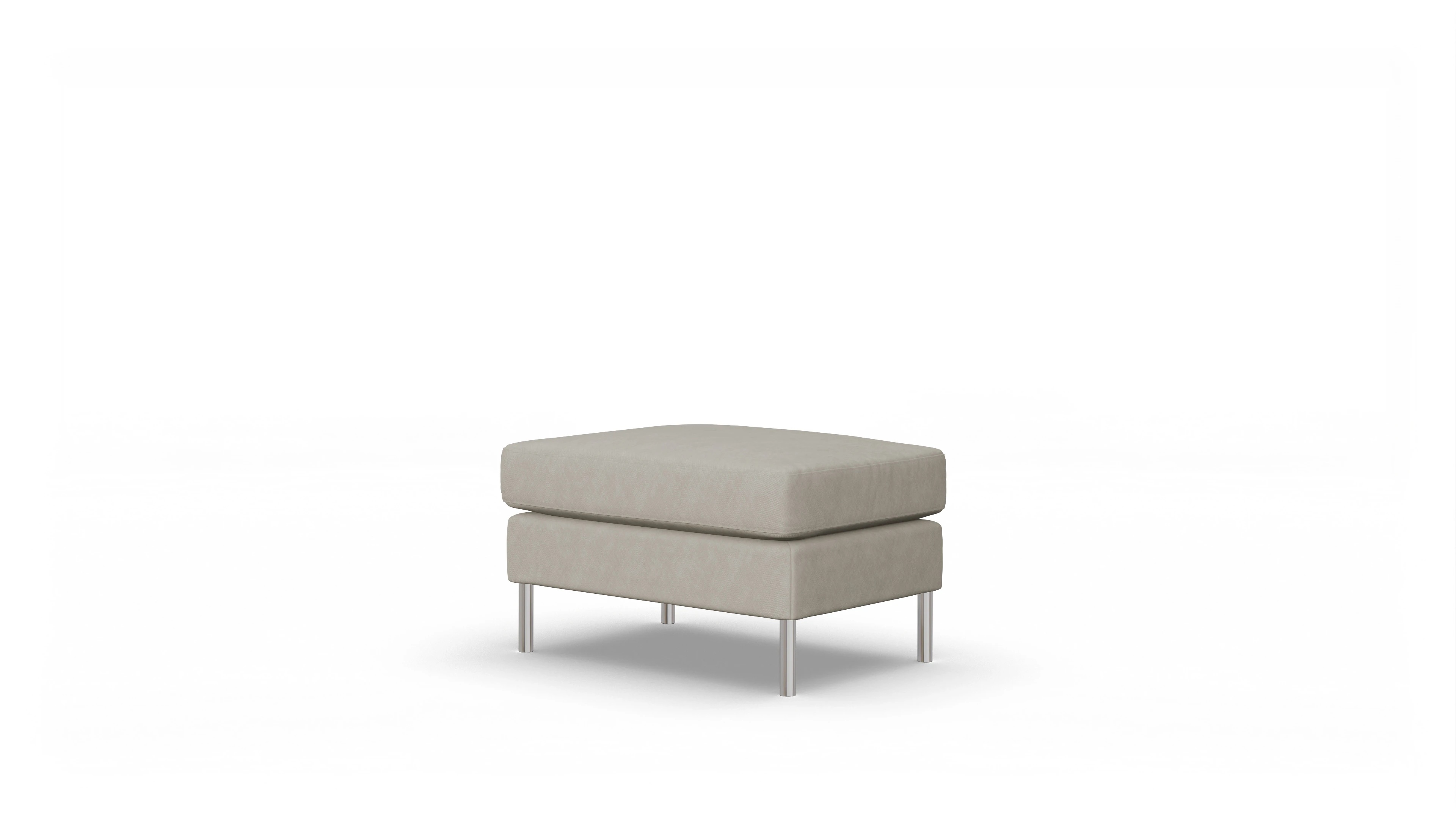 Ansicht des Produktes Silea Hocker in Stoff beige