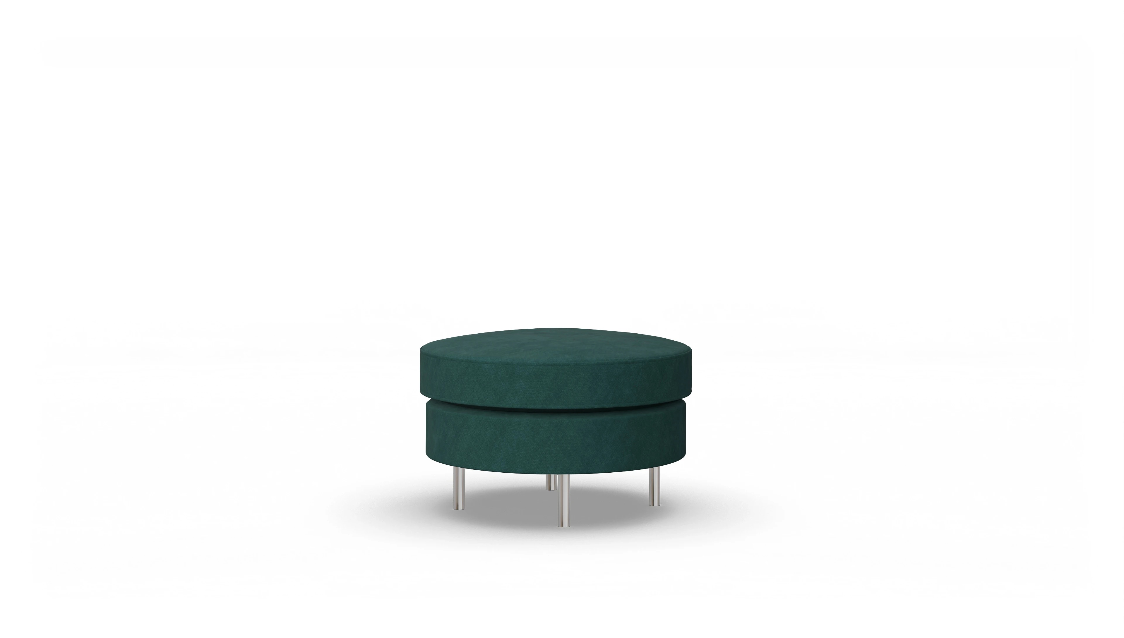 Ansicht des Produktes Silea Hocker in Stoff blau