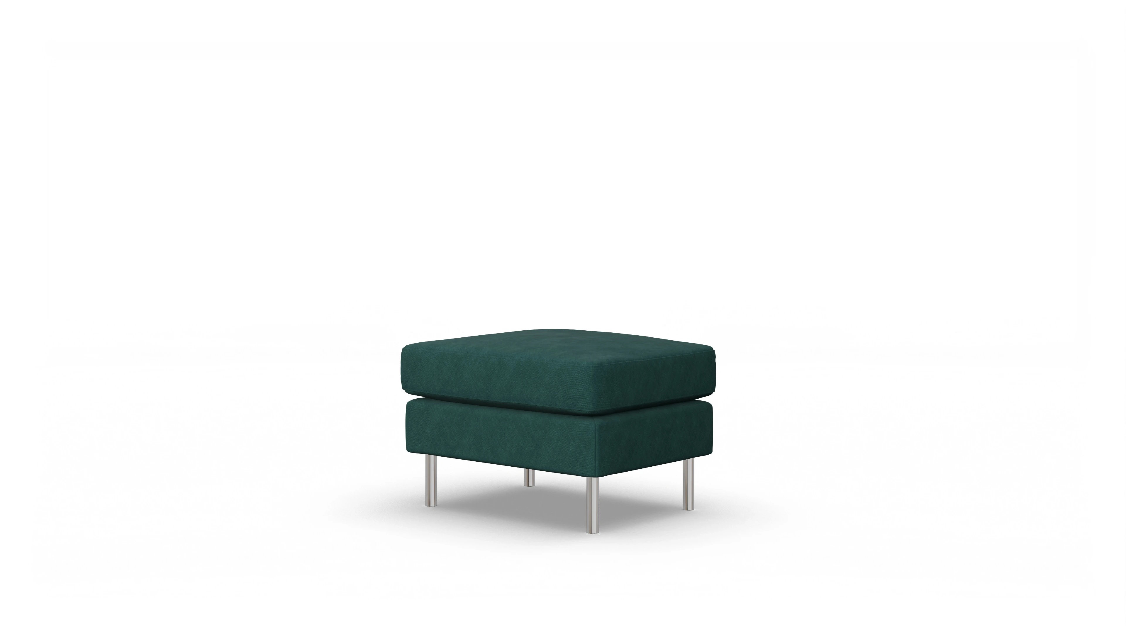 Ansicht des Produktes Silea Hocker in Stoff blau