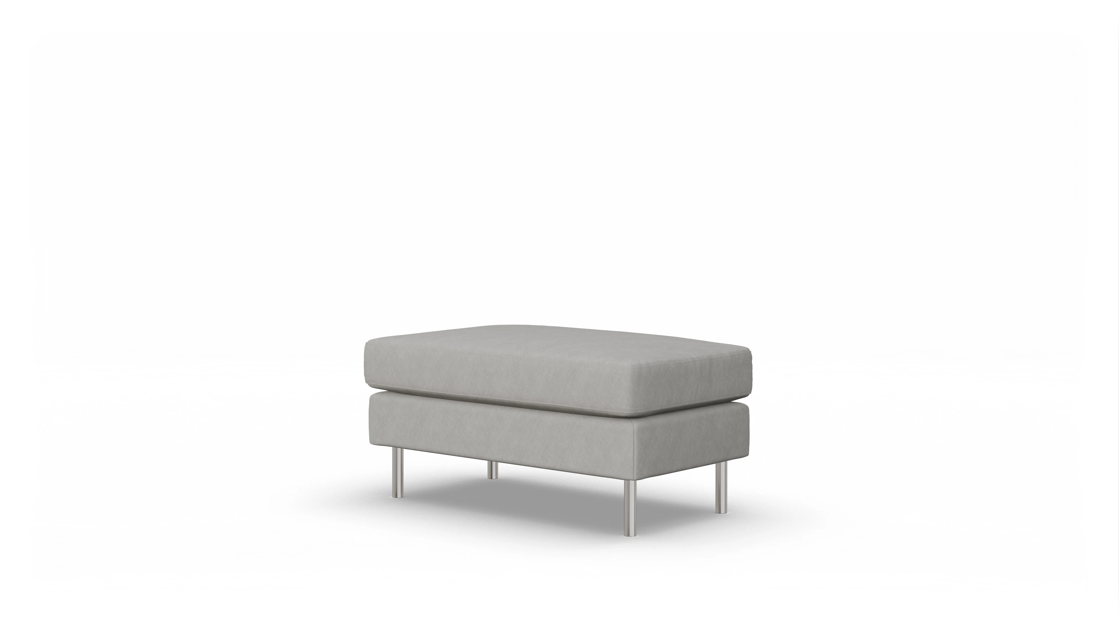 Ansicht des Produktes Silea Hocker in Stoff grau
