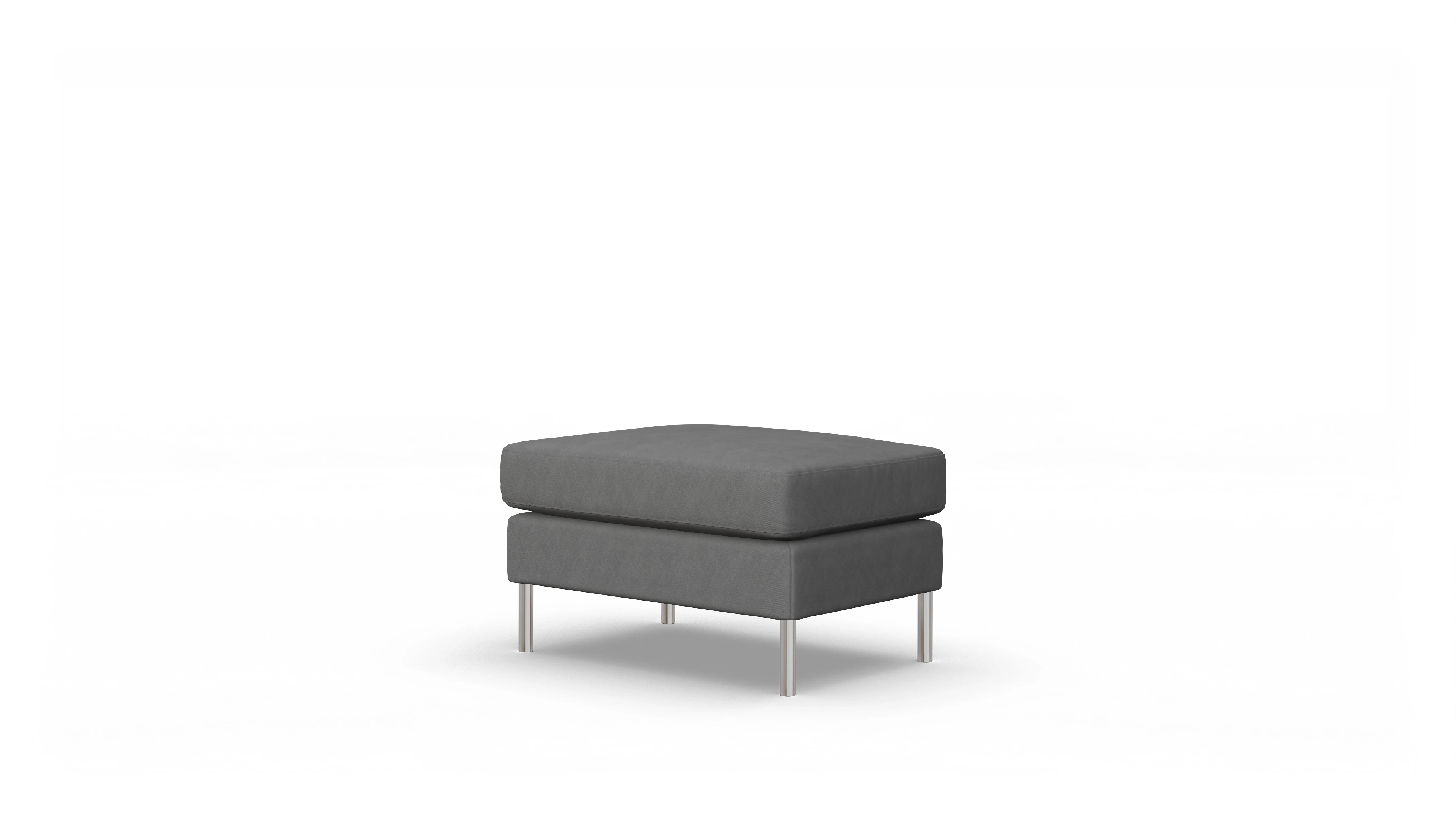 Ansicht des Produktes Silea Hocker in Stoff grau