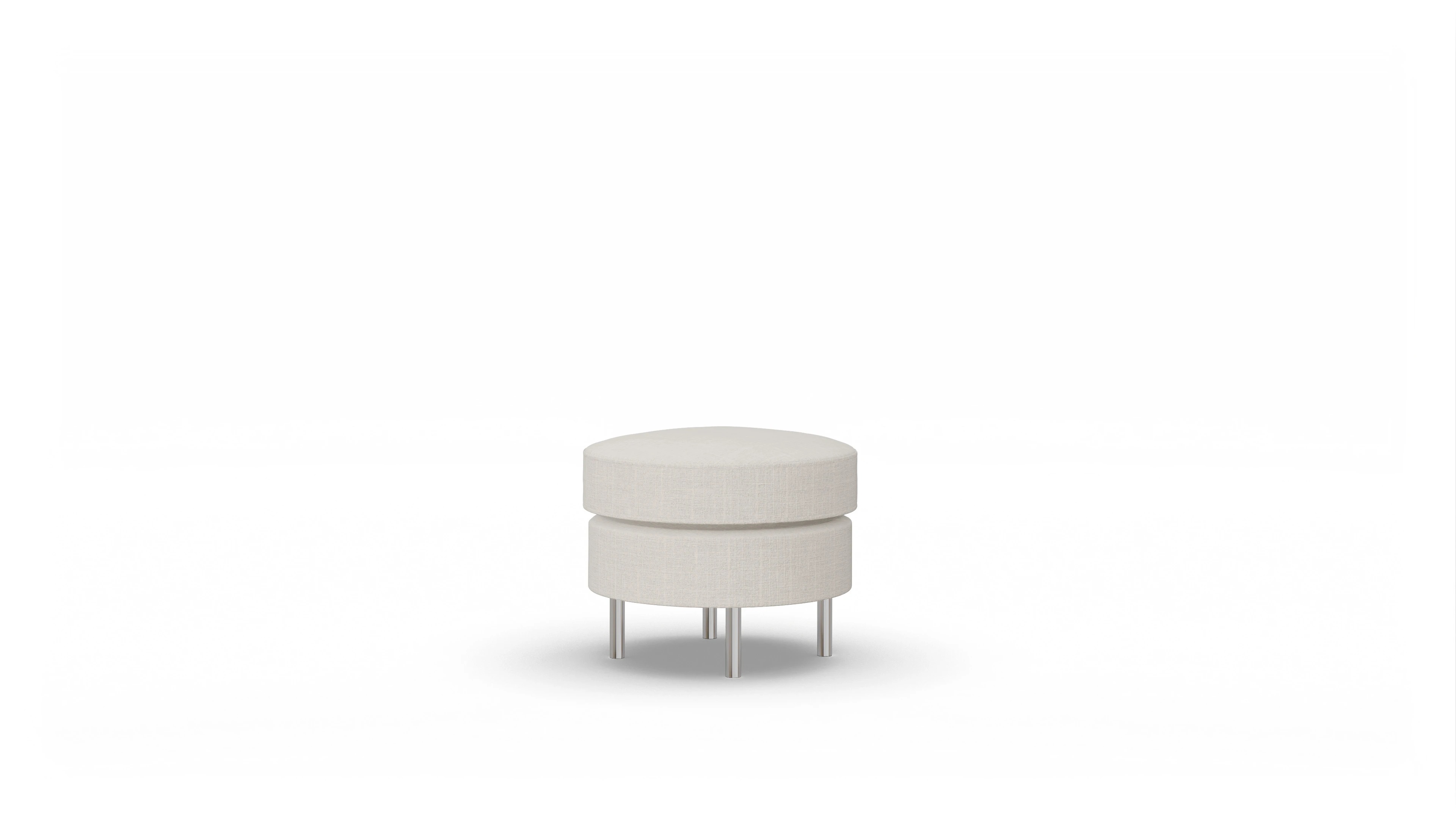 Ansicht des Produktes Silea Hocker in Stoff beige
