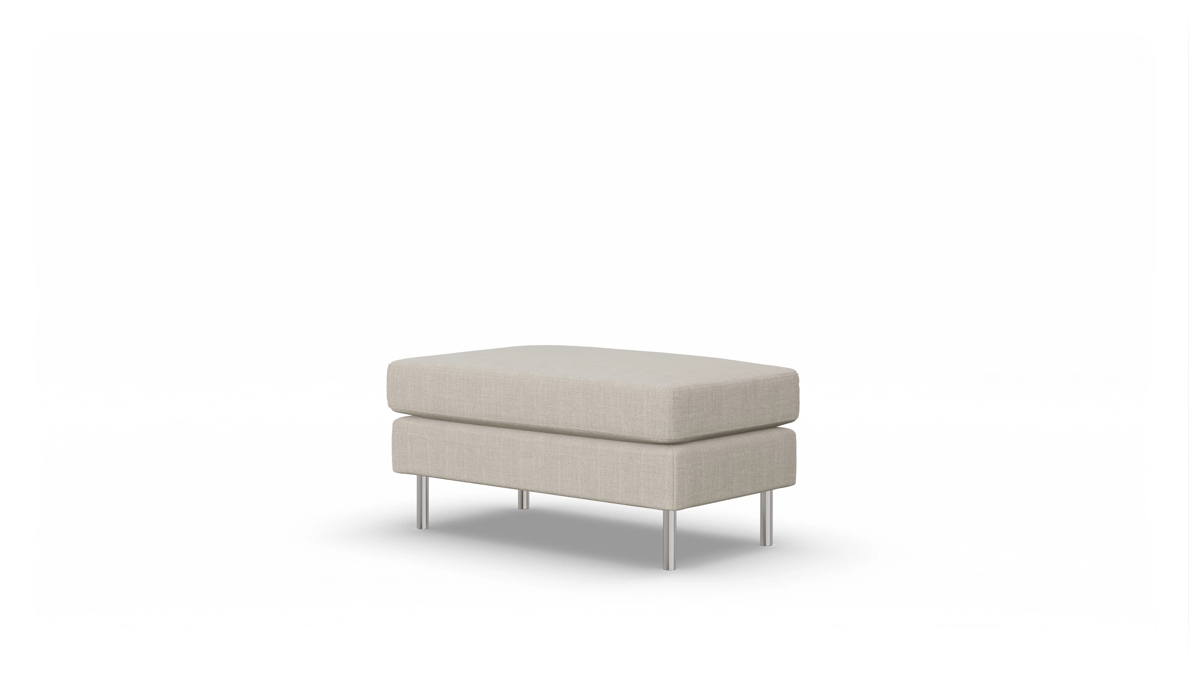 Ansicht des Produktes Silea Hocker in Stoff beige