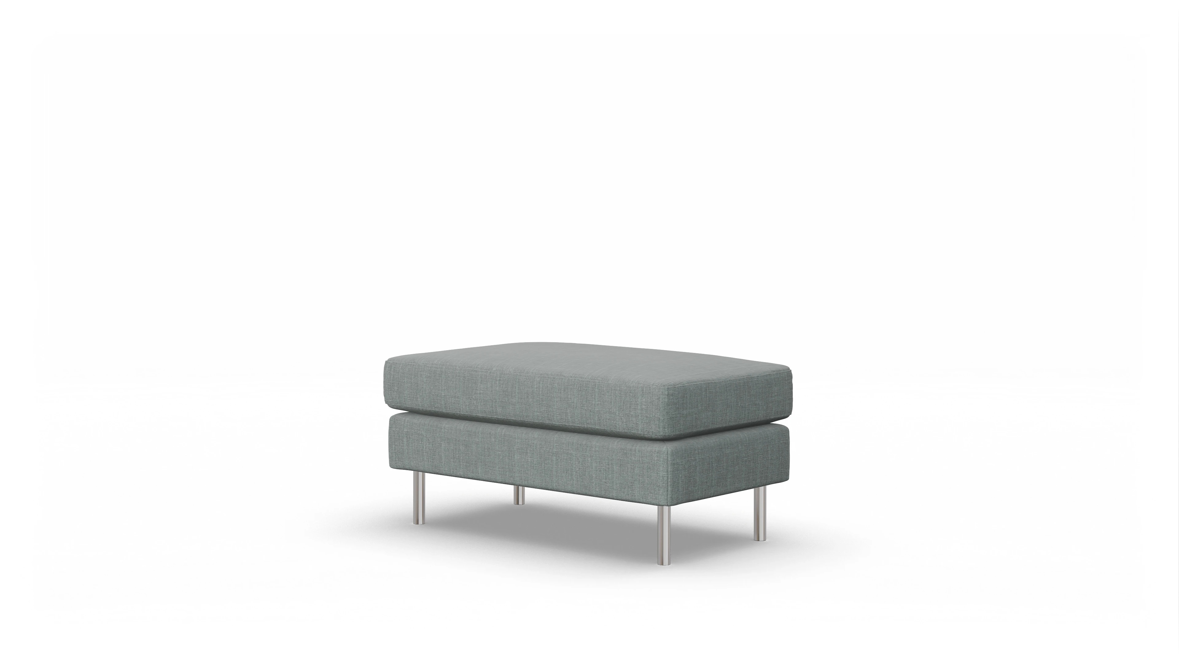 Ansicht des Produktes Silea Hocker in Stoff grau