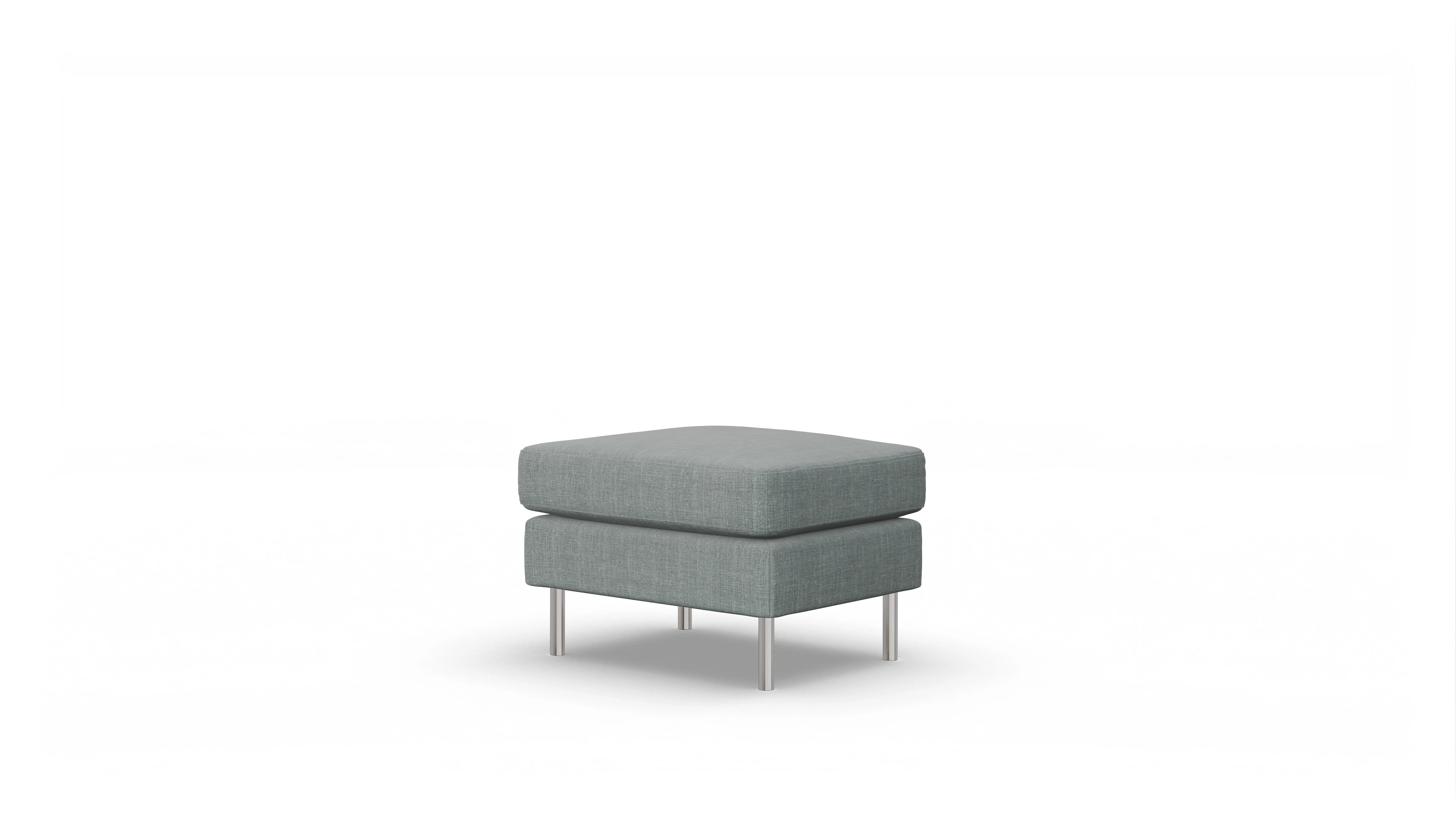 Ansicht des Produktes Silea Hocker in Stoff grau