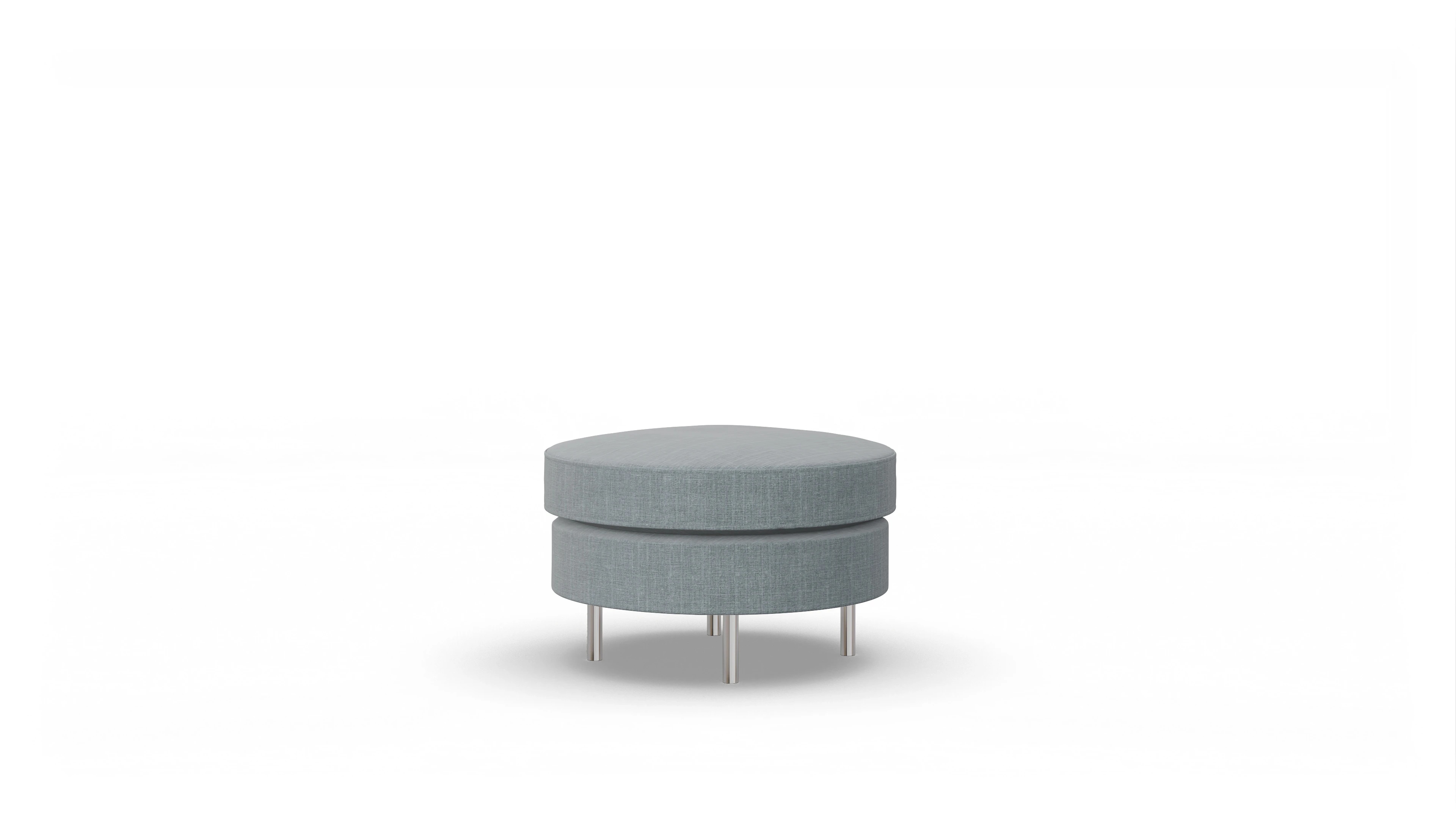 Ansicht des Produktes Silea Hocker in Stoff blau