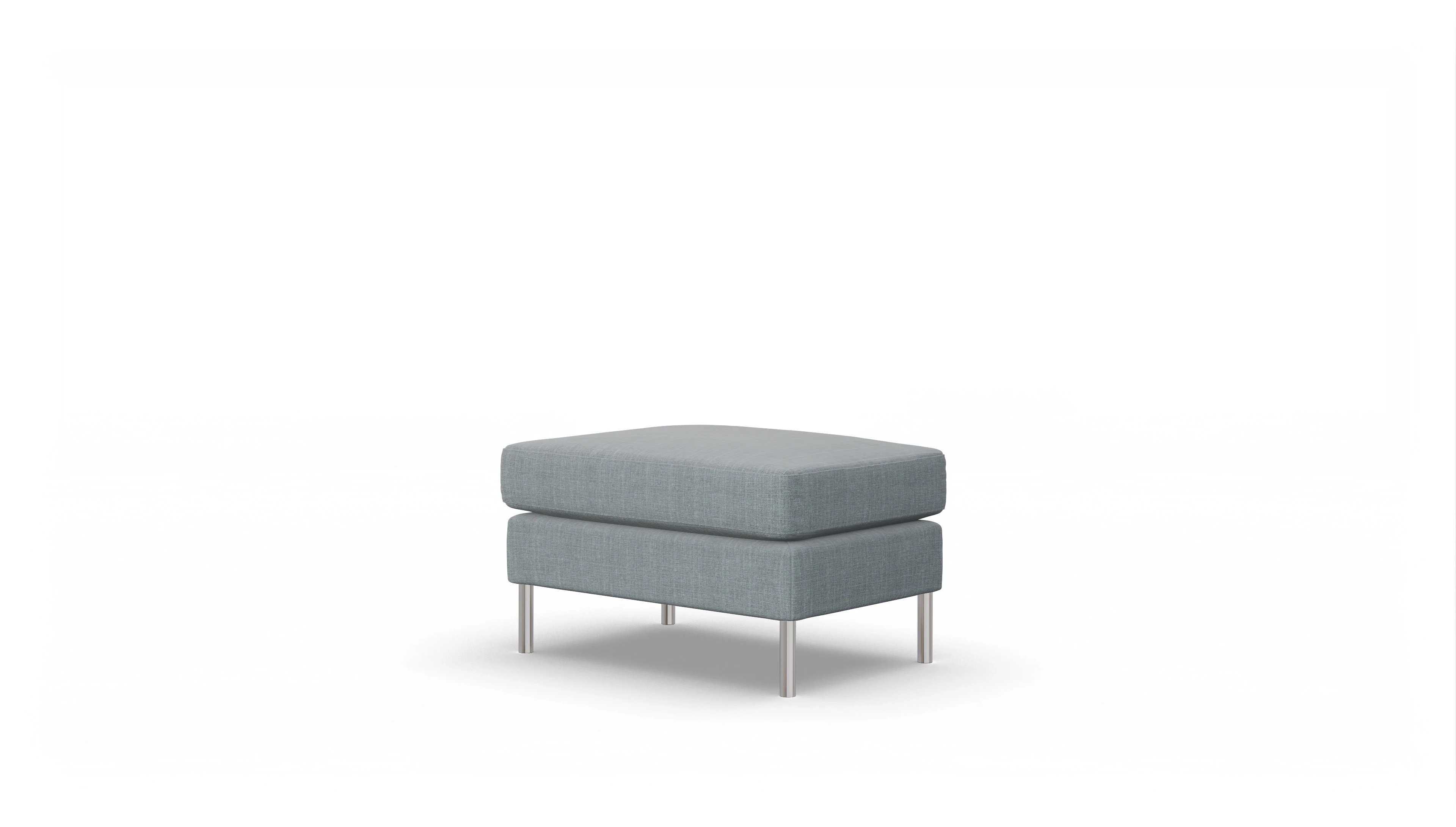 Ansicht des Produktes Silea Hocker in Stoff blau