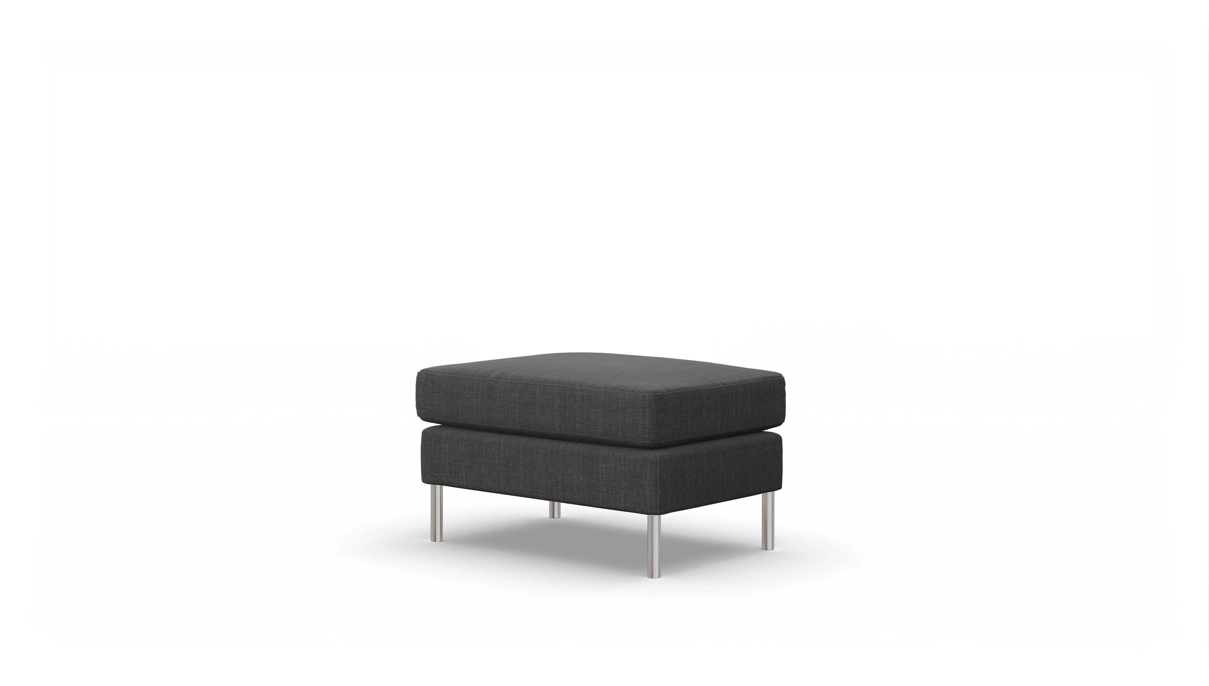Ansicht des Produktes Silea Hocker in Stoff schwarz