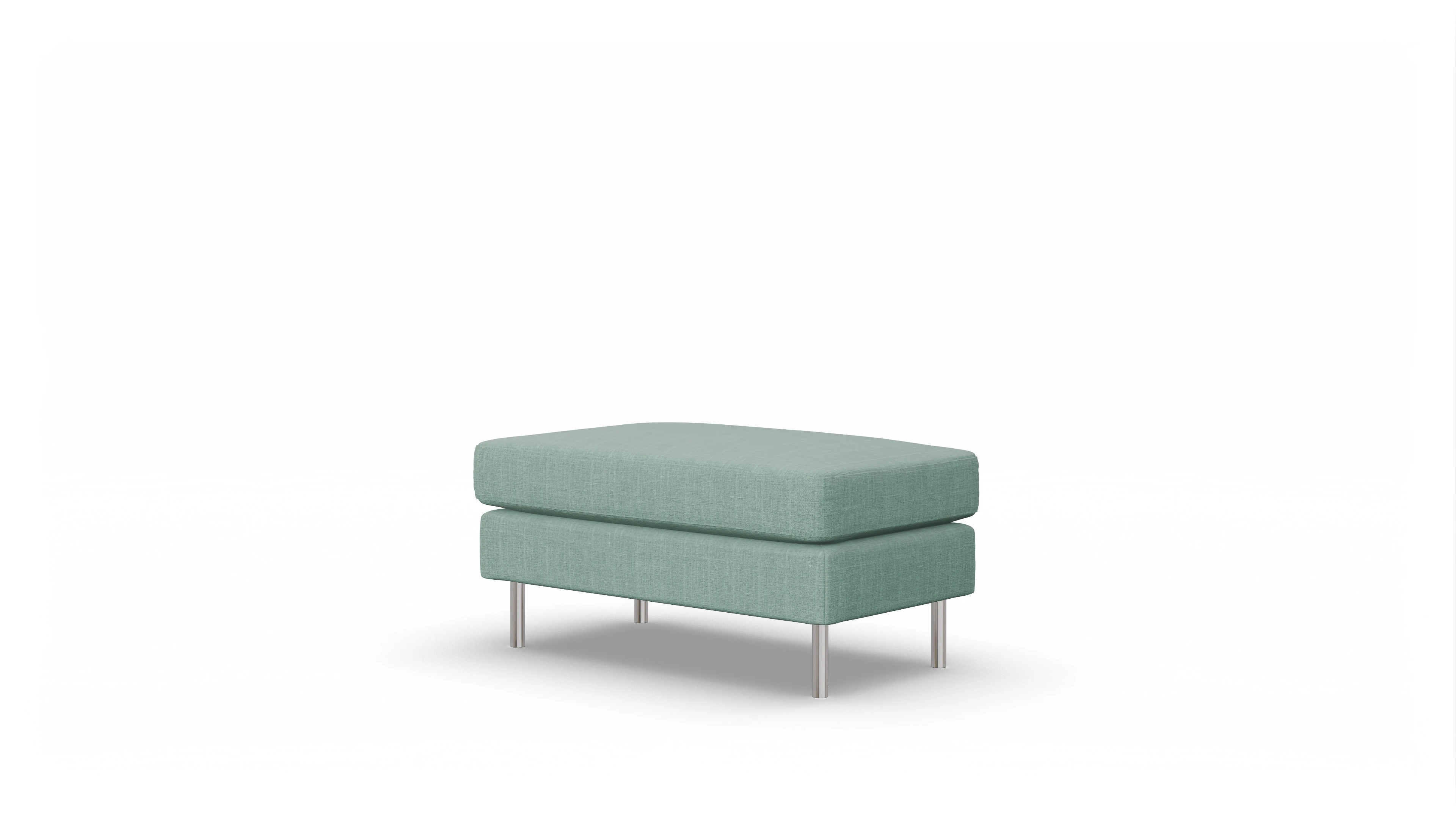 Ansicht des Produktes Silea Hocker in Stoff blau