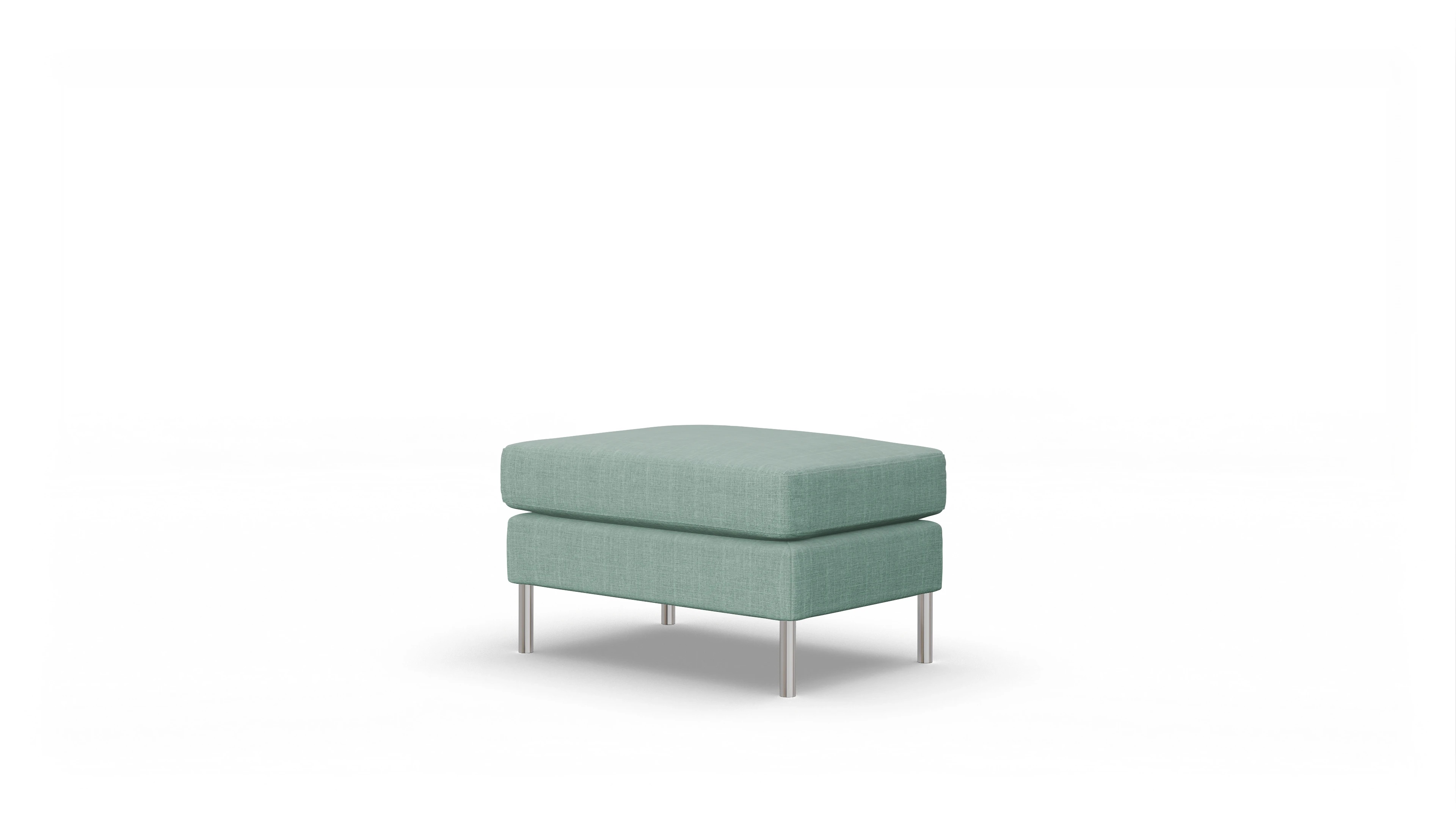 Ansicht des Produktes Silea Hocker in Stoff blau