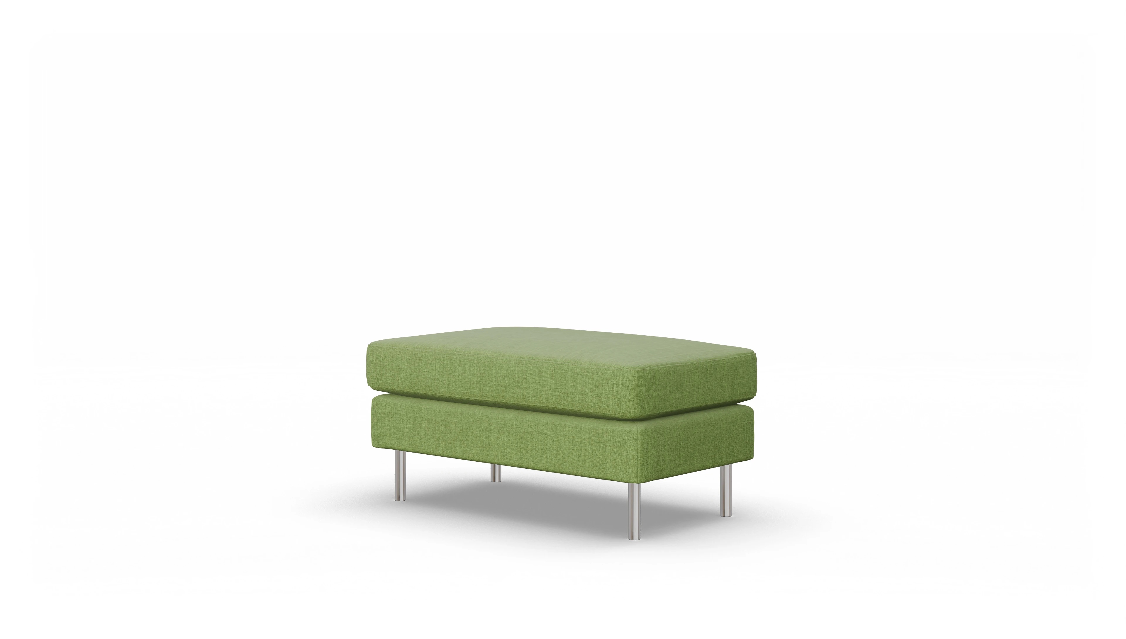 Design-Hocker Silea Ansicht des Produktes Silea Hocker in Stoff grün