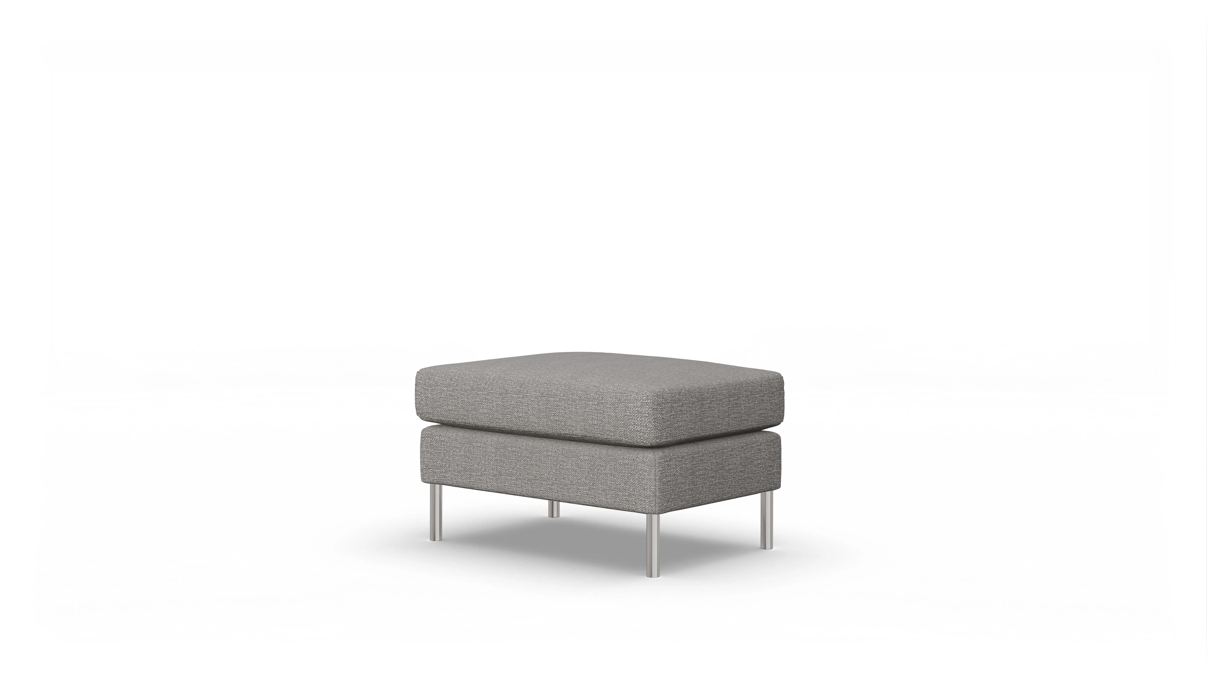 Ansicht des Produktes Silea Hocker in Stoff grau