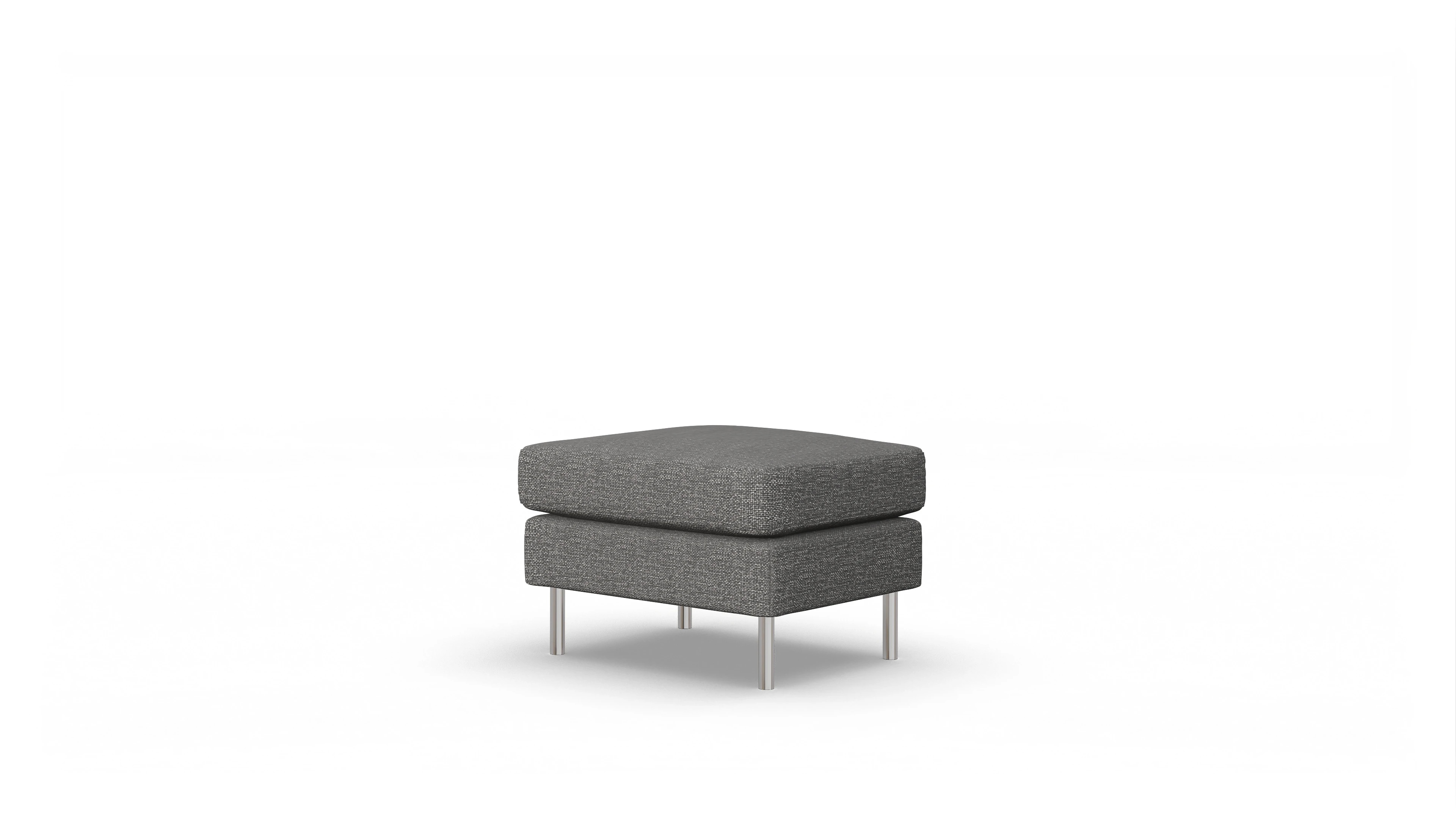 Ansicht des Produktes Silea Hocker in Stoff grau