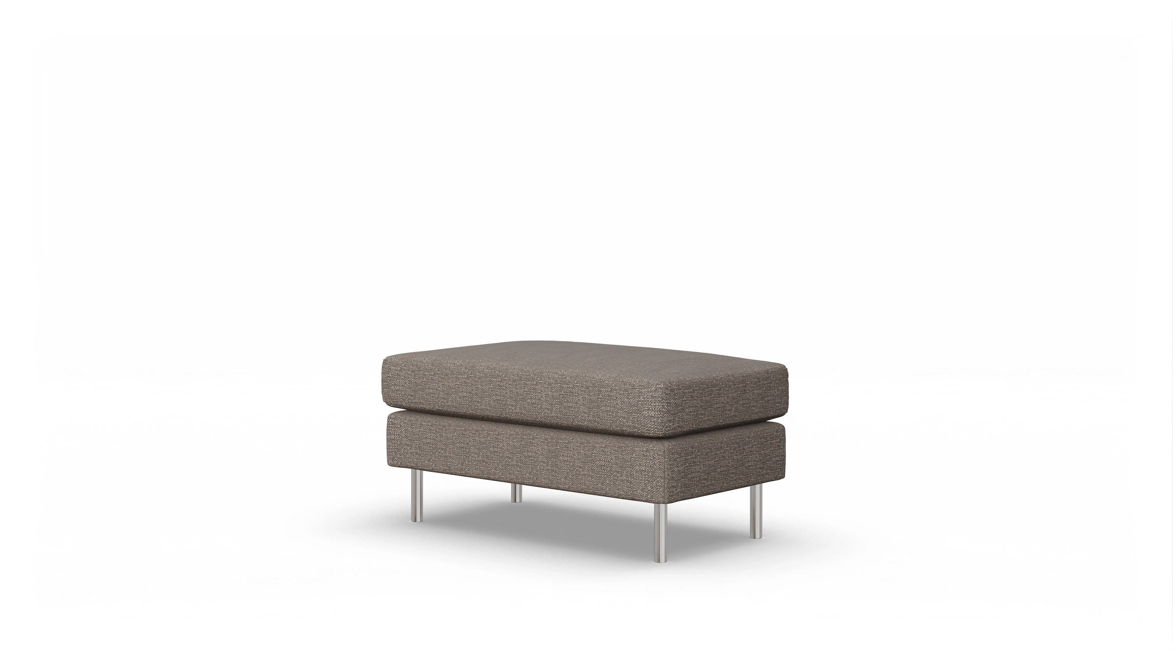 Ansicht des Produktes Silea Hocker in Stoff braun