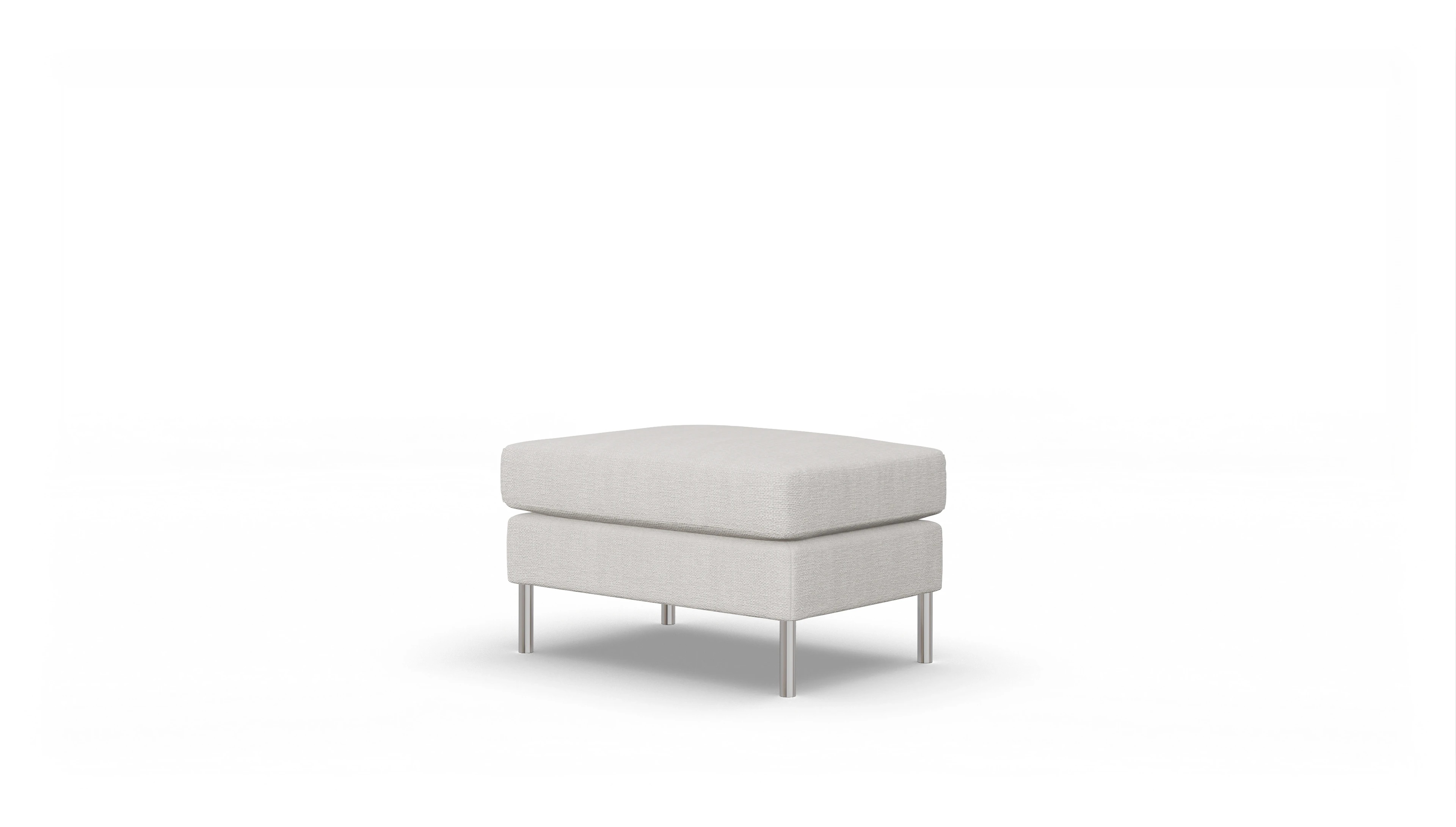Design-Hocker Silea Ansicht des Produktes Silea Hocker in Stoff weiß