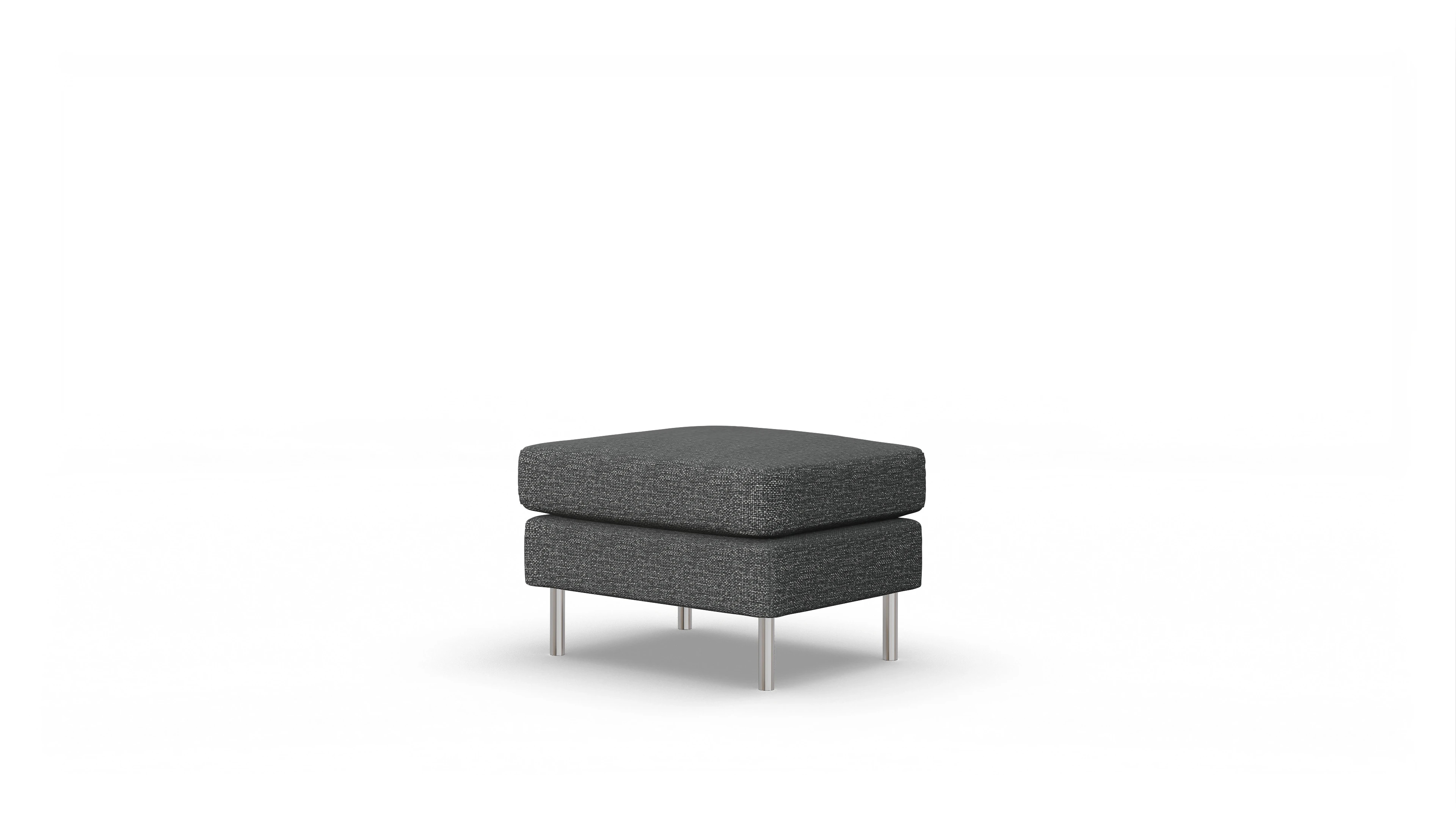 Ansicht des Produktes Silea Hocker in Stoff grau