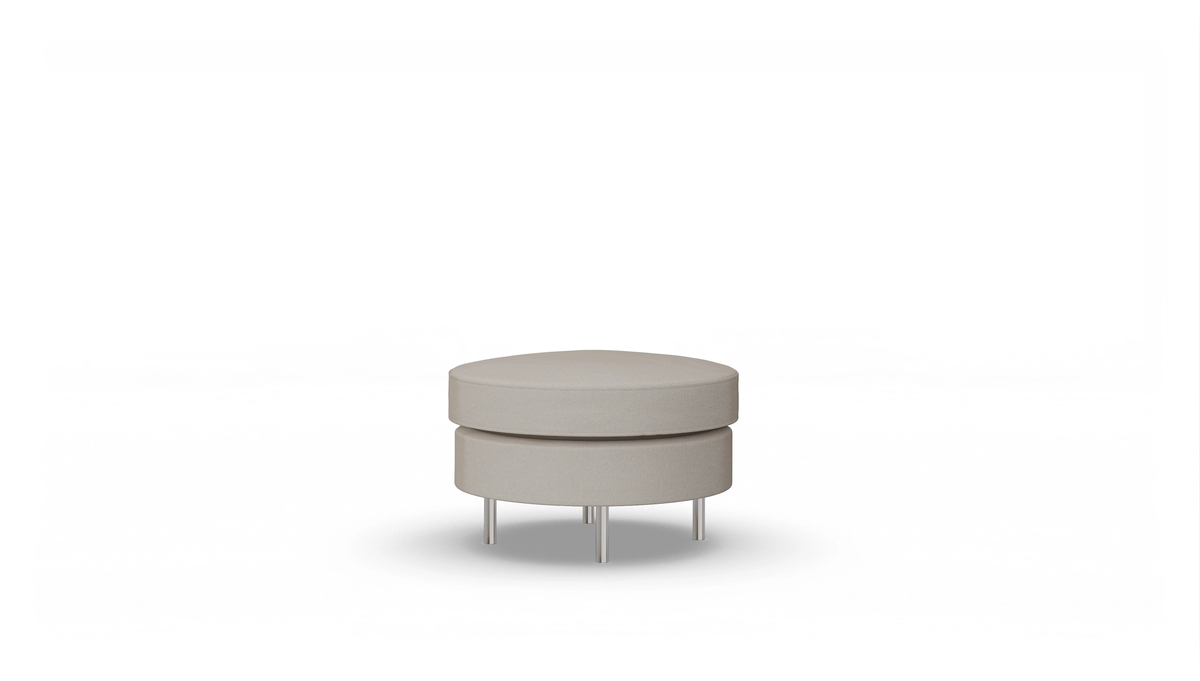 Ansicht des Produktes Silea Hocker in Stoff beige