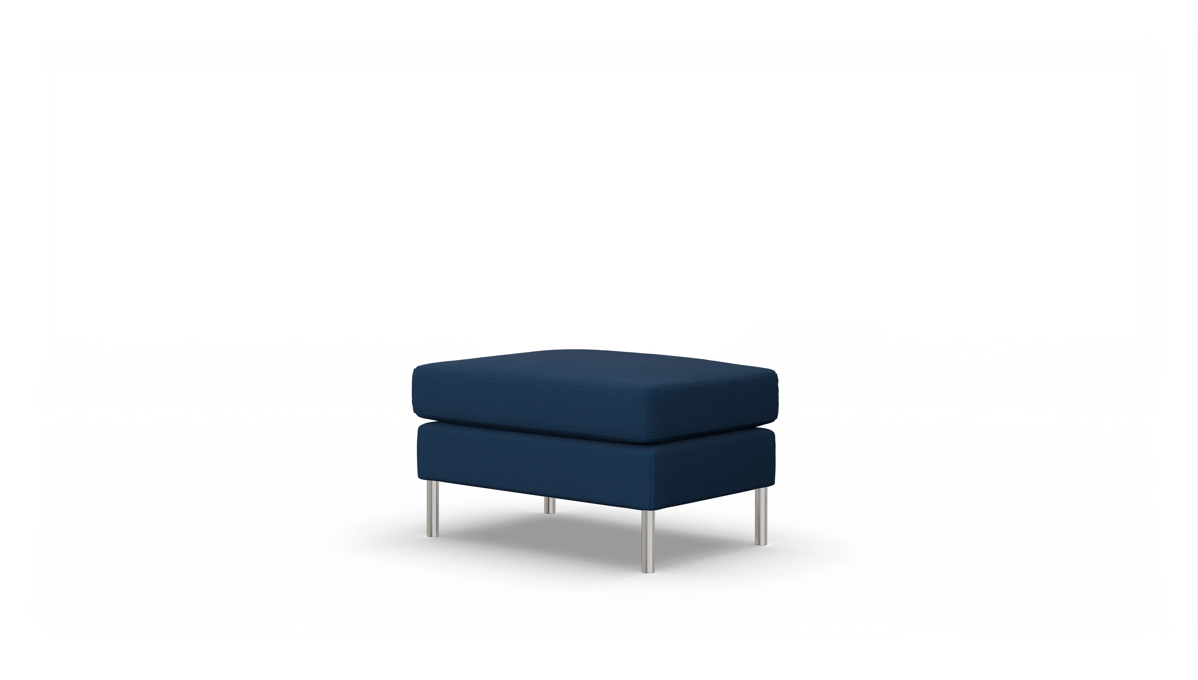 Ansicht des Produktes Silea Hocker in Stoff blau