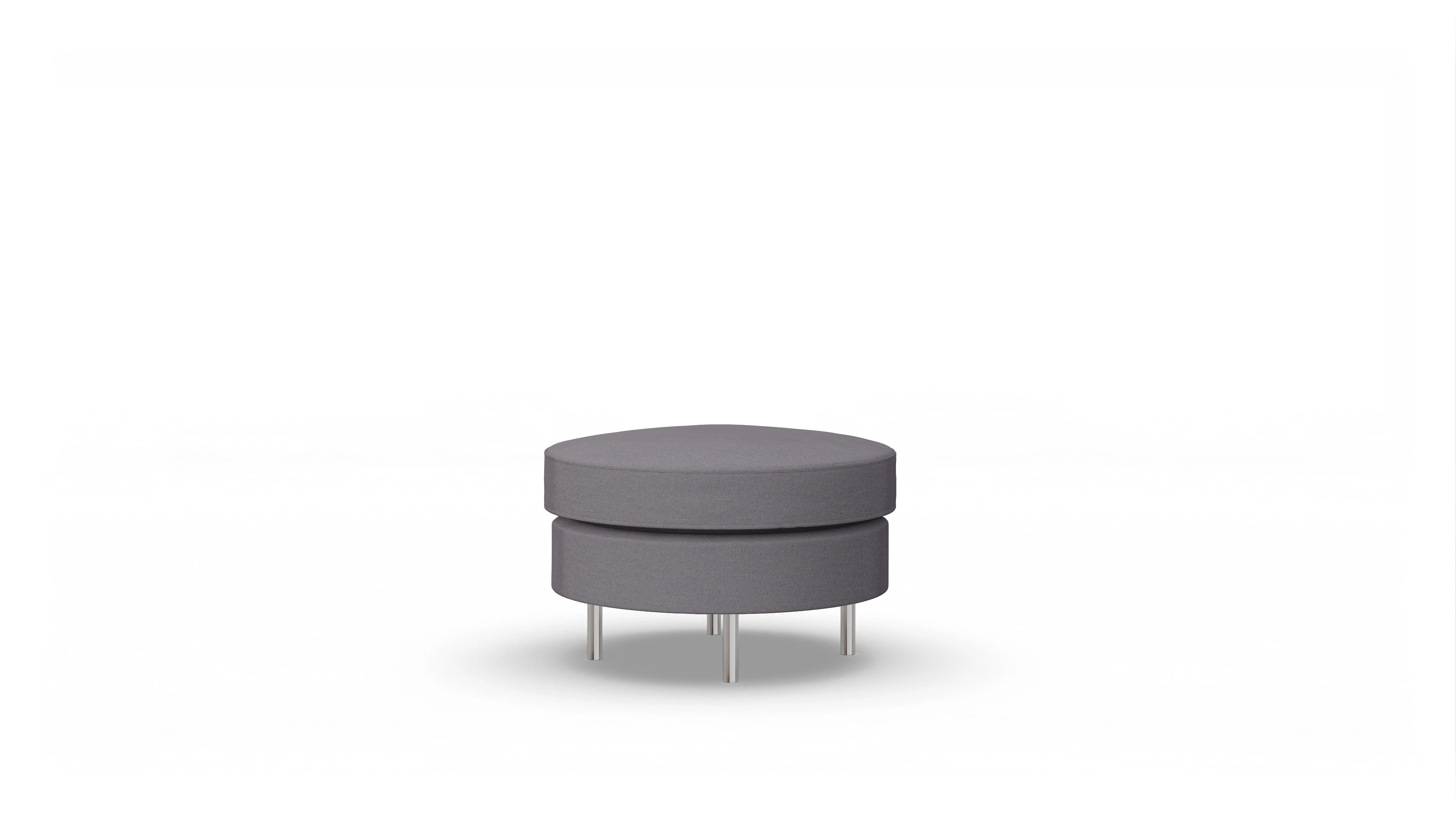 Design-Hocker Silea Ansicht des Produktes Silea Hocker in Stoff rot