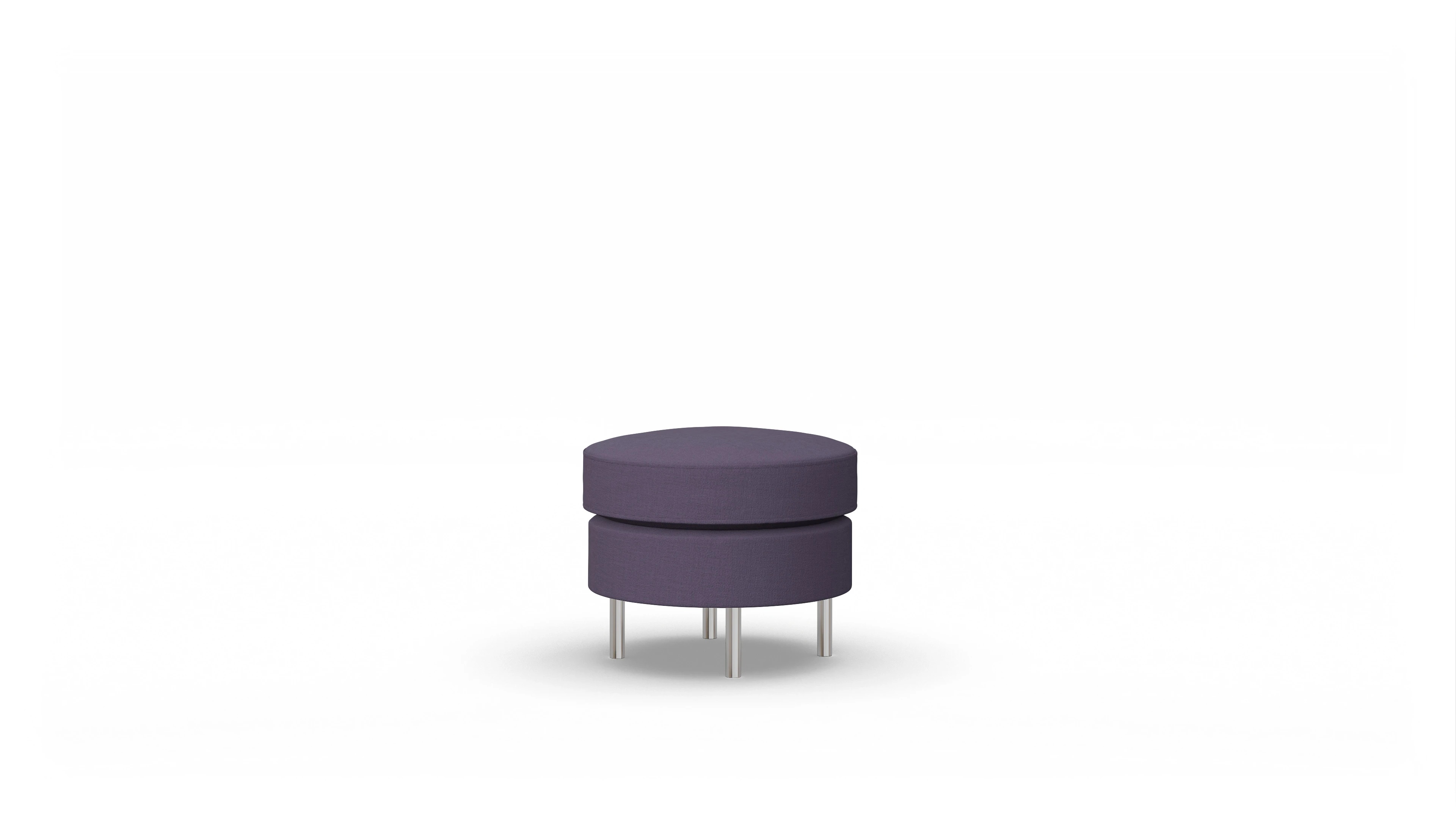 Ansicht des Produktes Silea Hocker in Stoff blau
