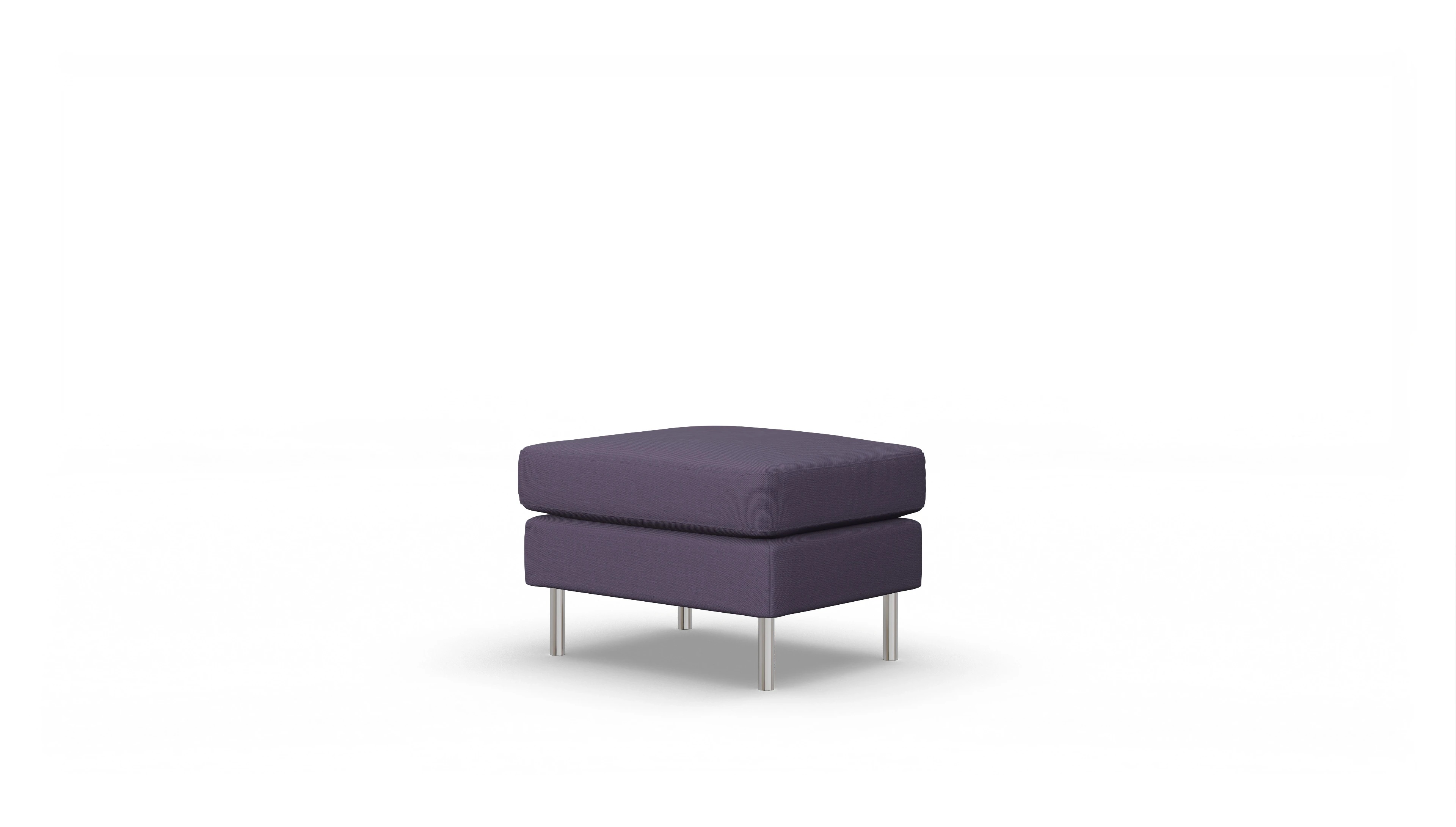 Ansicht des Produktes Silea Hocker in Stoff blau