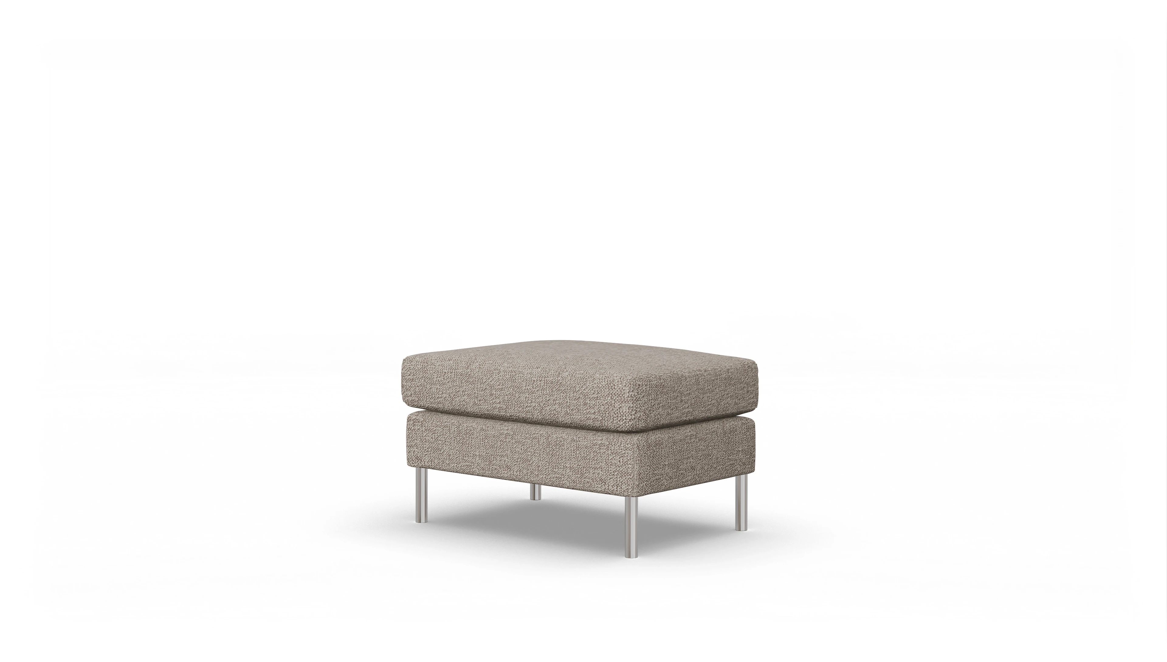 Design-Hocker Silea Ansicht des Produktes Silea Hocker in Stoff beige