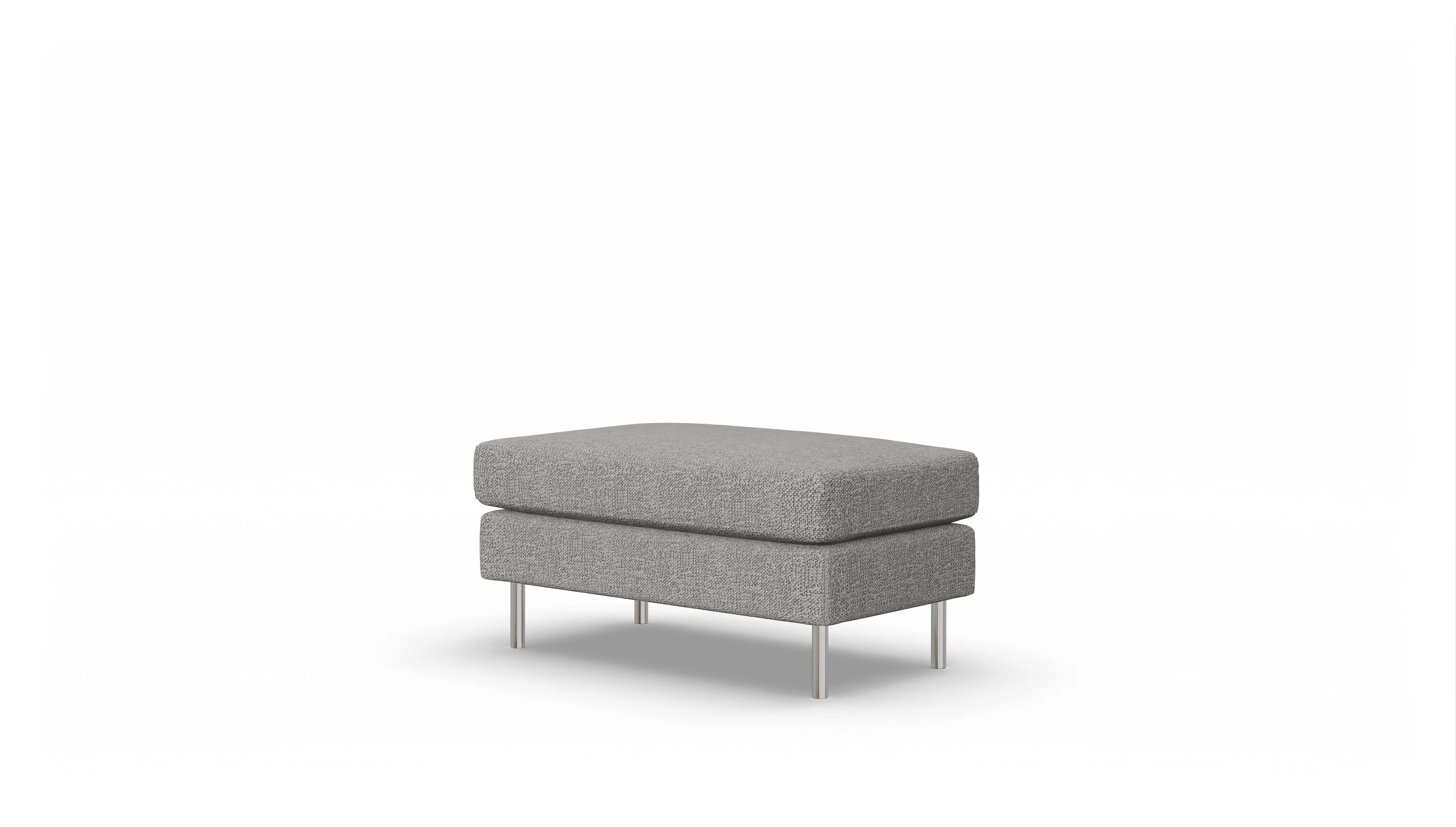 Ansicht des Produktes Silea Hocker in Stoff grau