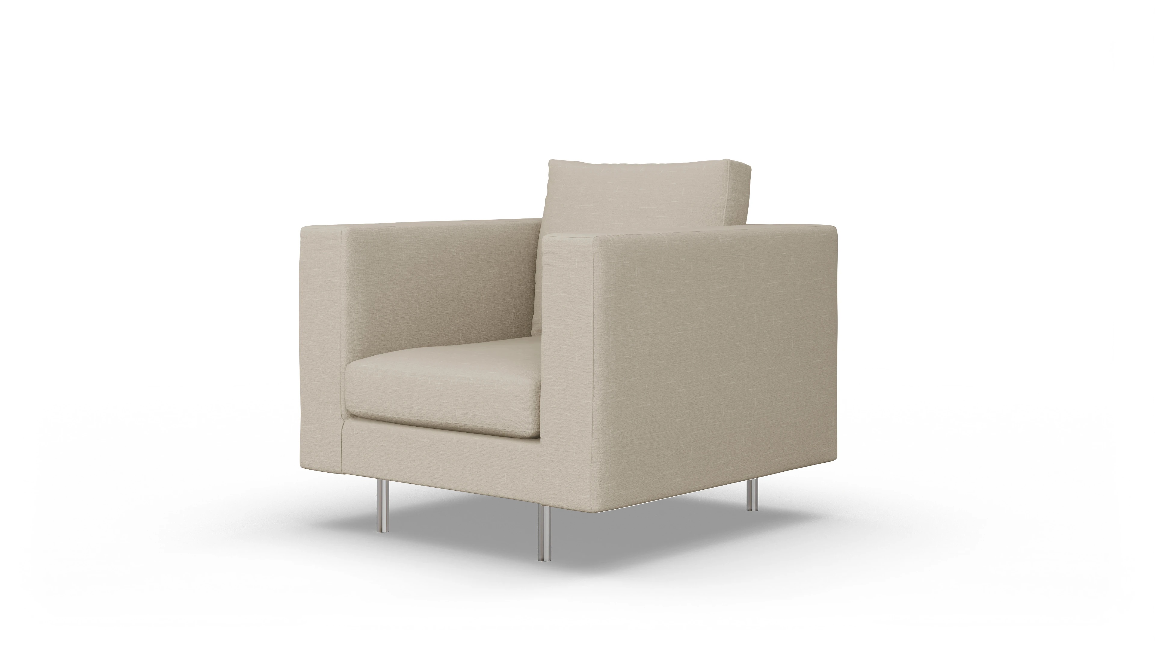 Design-Sessel Silea Ansicht des Produktes Silea Sessel in Stoff beige
