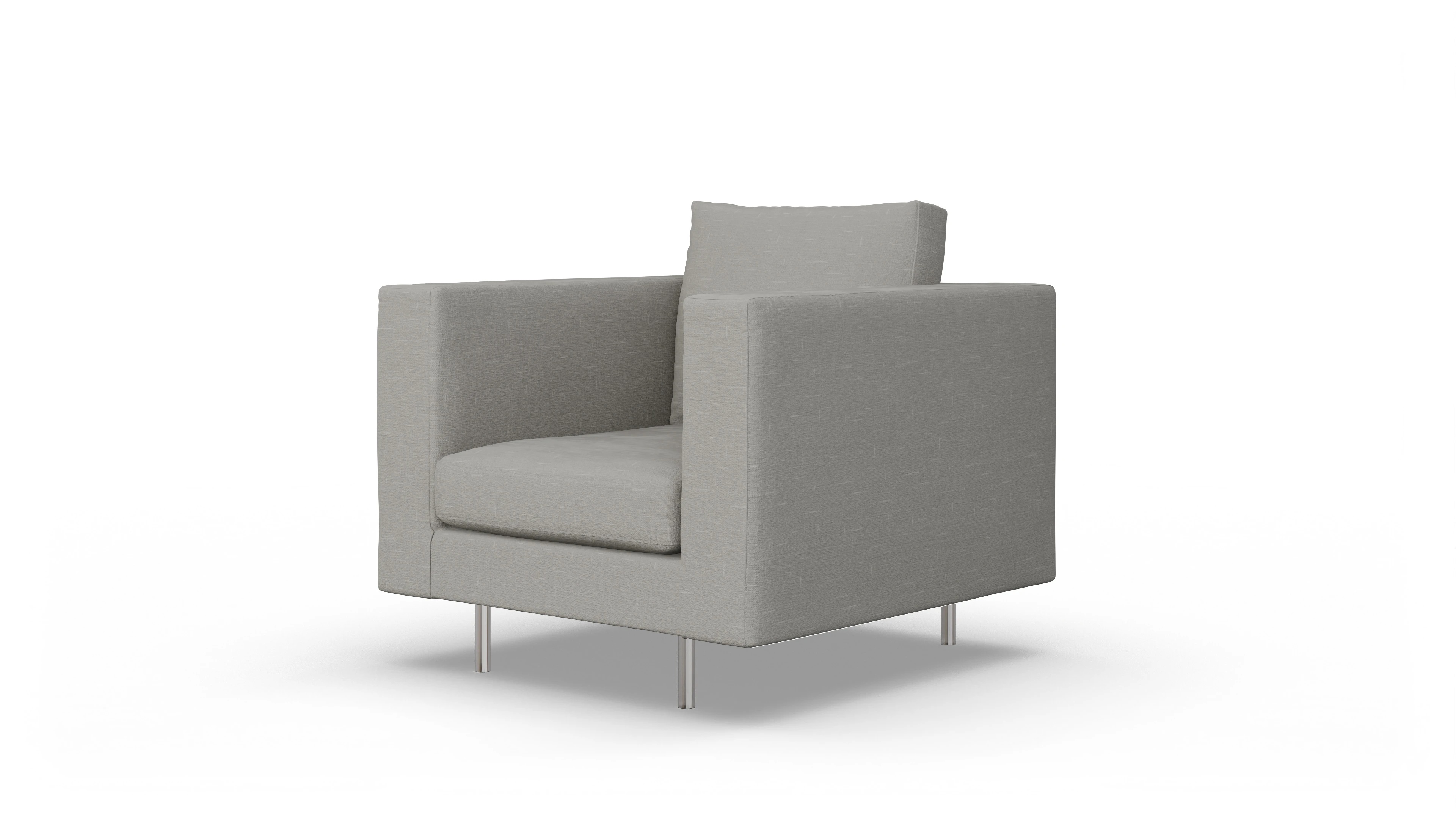 Design-Sessel Silea Ansicht des Produktes Silea Sessel in Stoff grau
