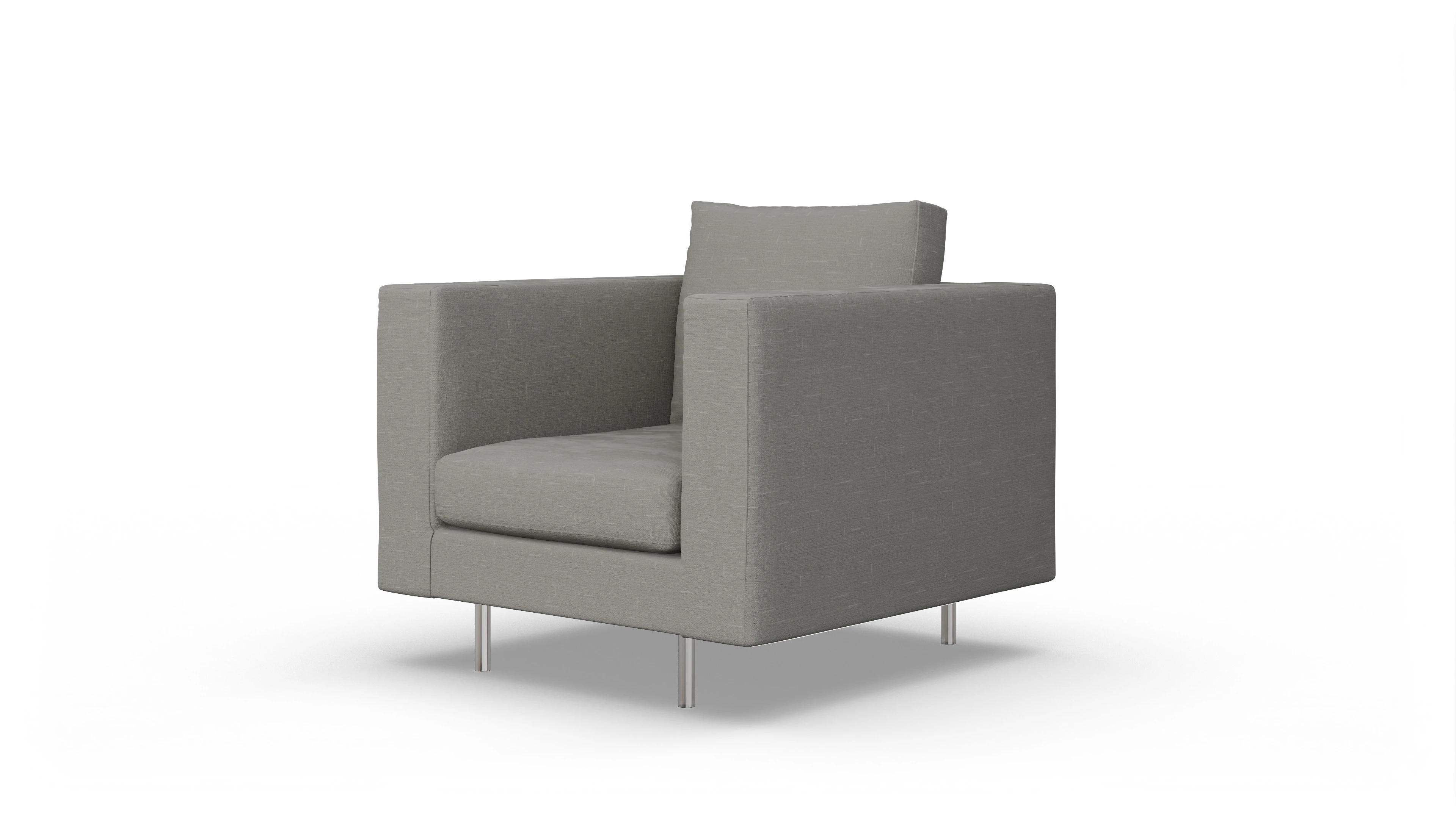 Design-Sessel Silea Ansicht des Produktes Silea Sessel in Stoff grau