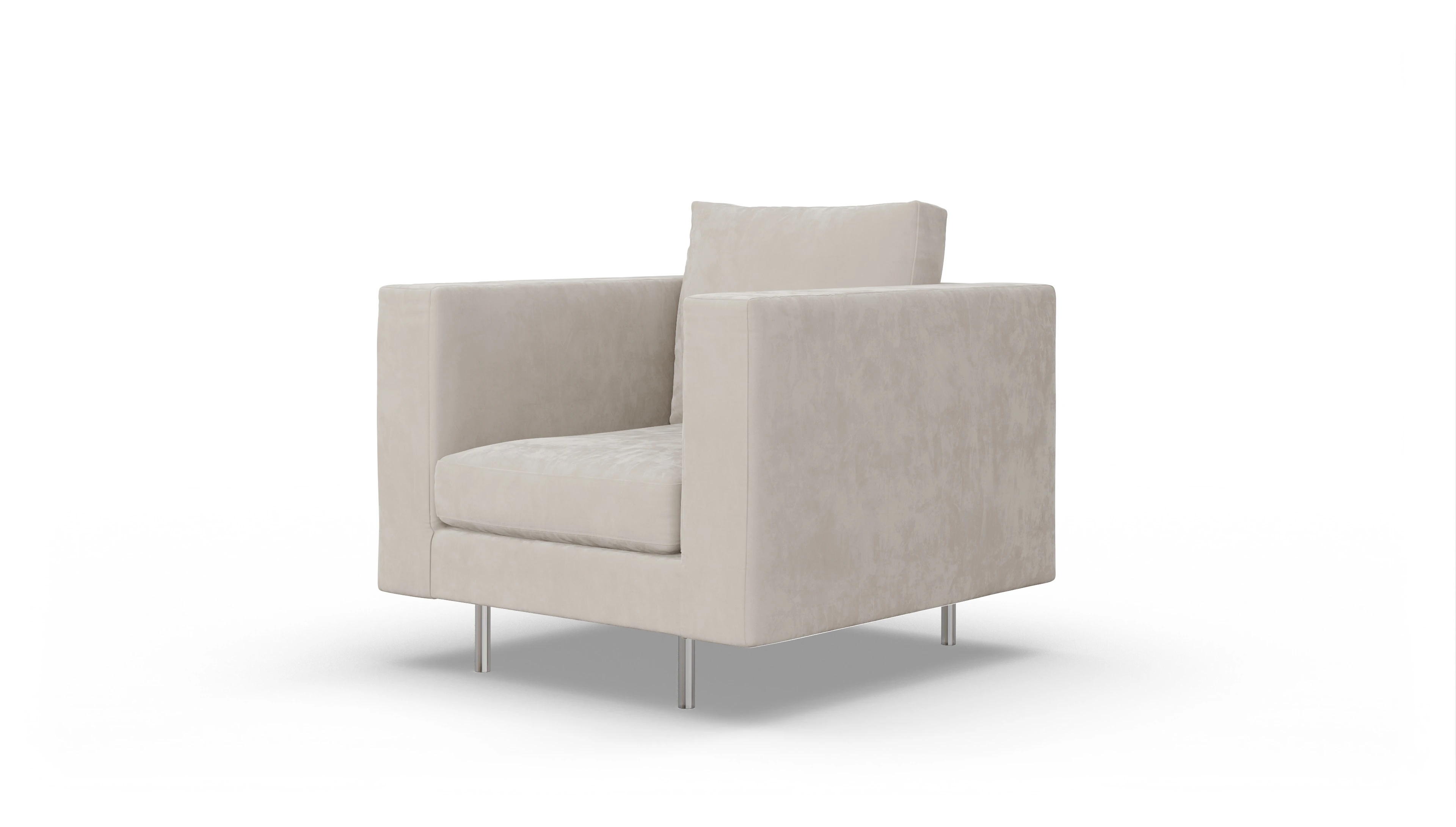 Ansicht des Produktes Silea Sessel in Samt weiß