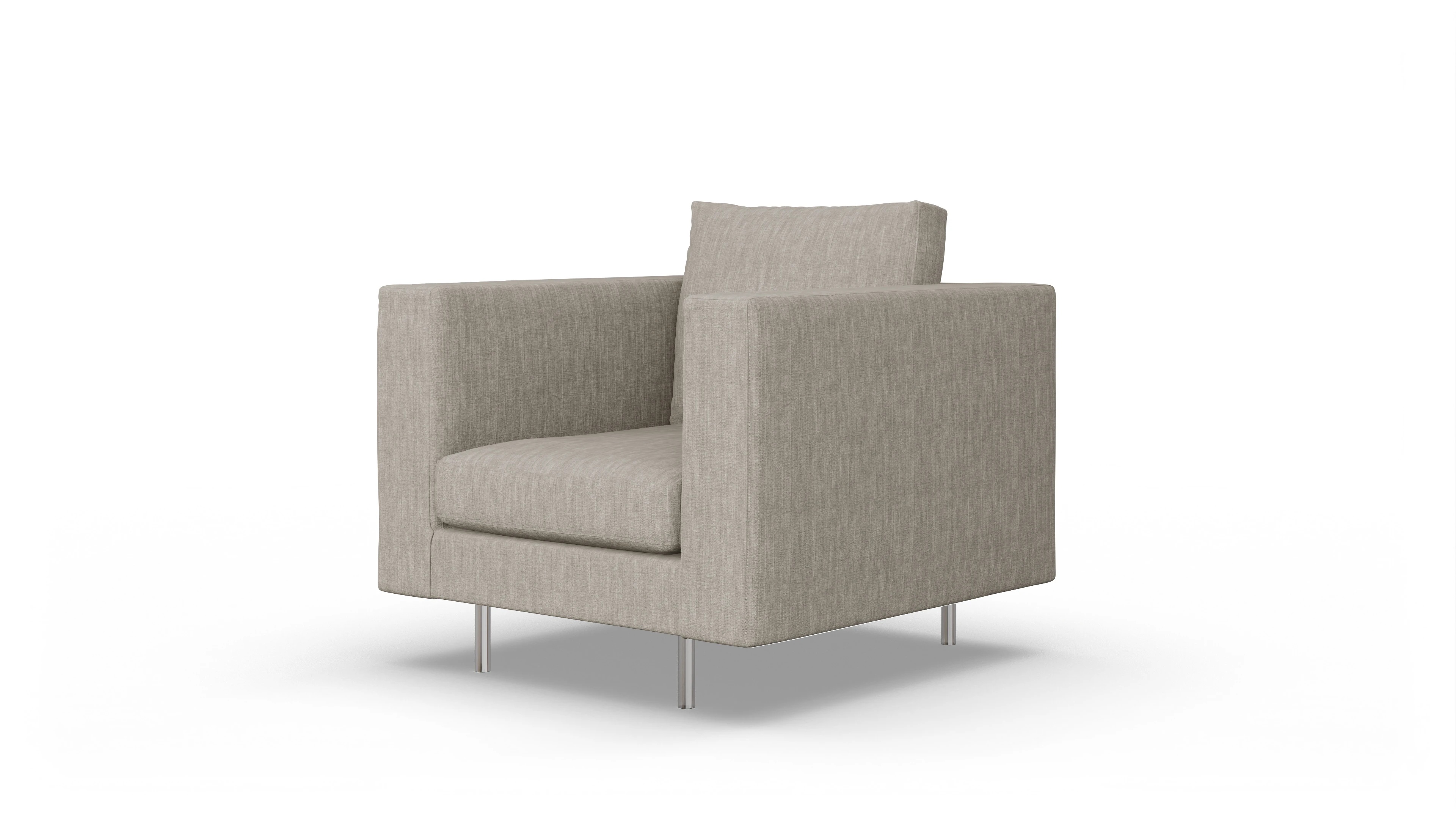 Design-Sessel Silea Ansicht des Produktes Silea Sessel in Stoff beige