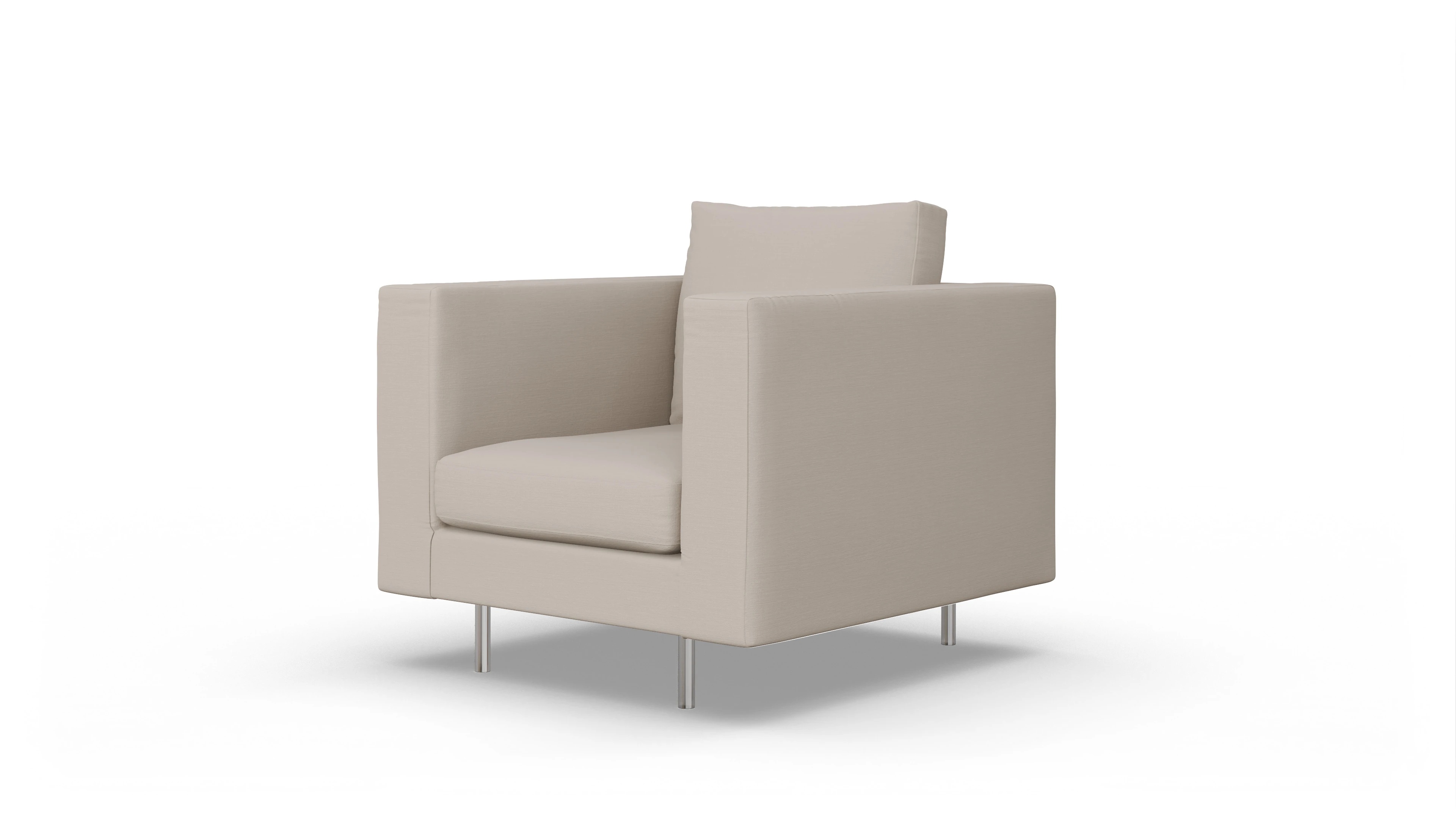 Design-Sessel Silea Ansicht des Produktes Silea Sessel in Stoff beige
