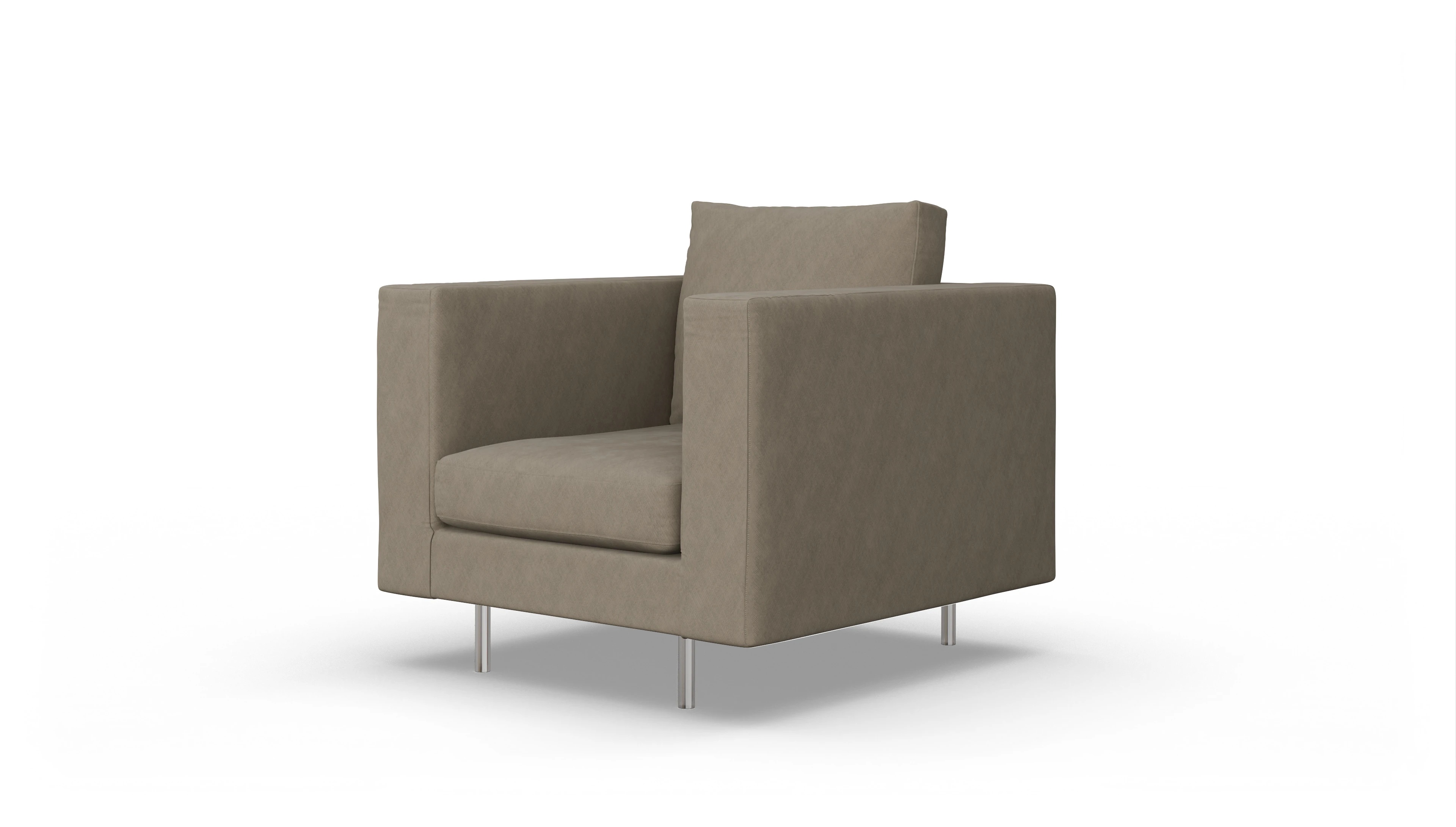Design-Sessel Silea Ansicht des Produktes Silea Sessel in Stoff beige