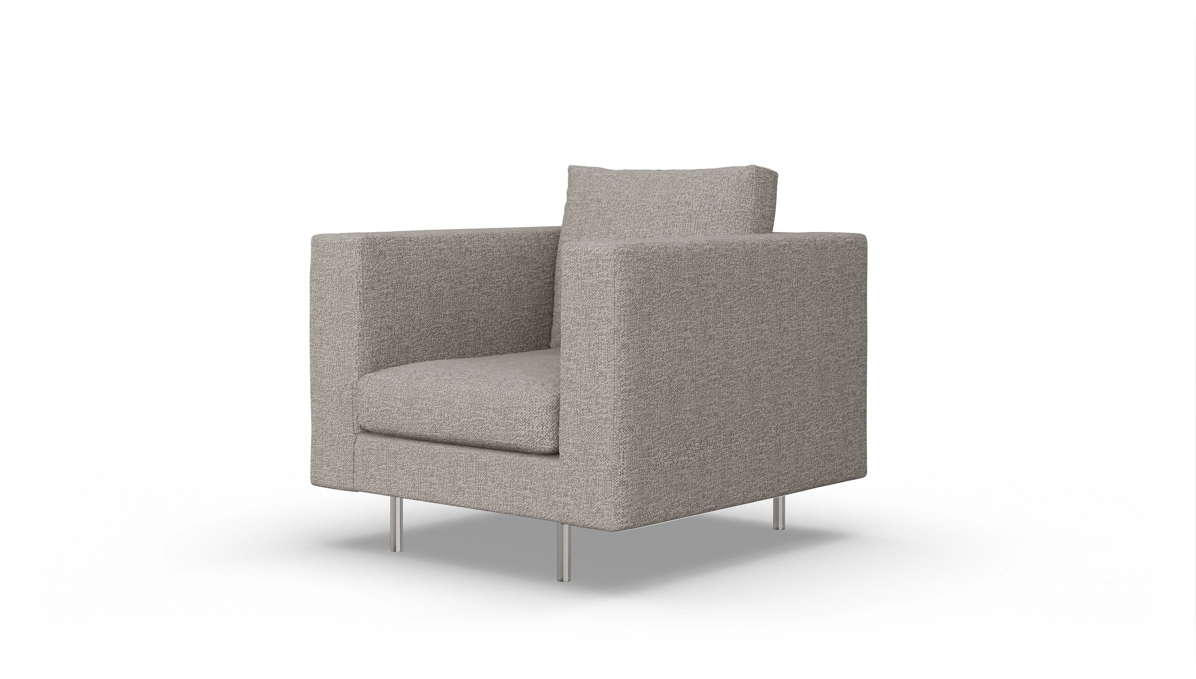 Design-Sessel Silea Ansicht des Produktes Silea Sessel in Stoff beige